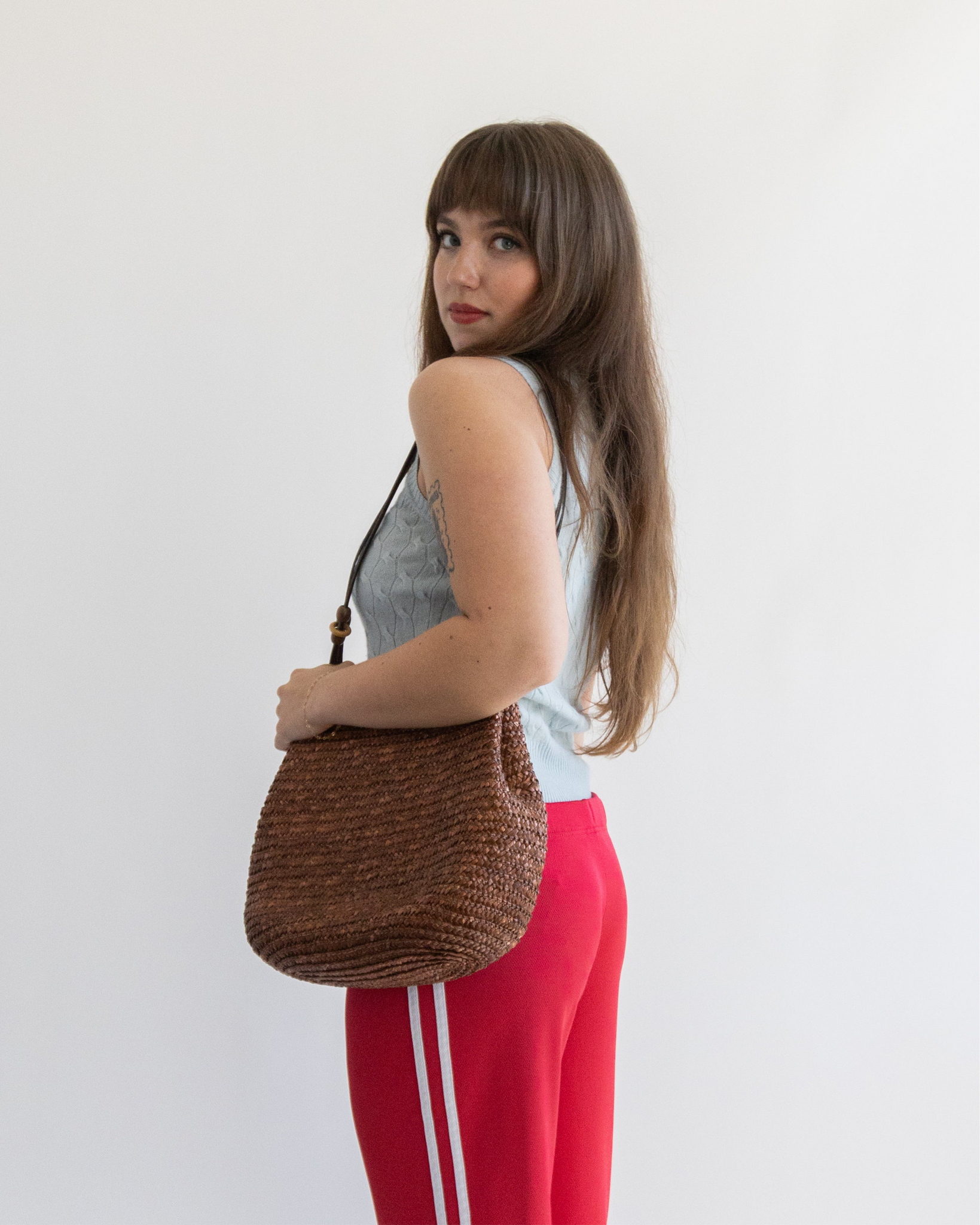 Brown Straw Purse