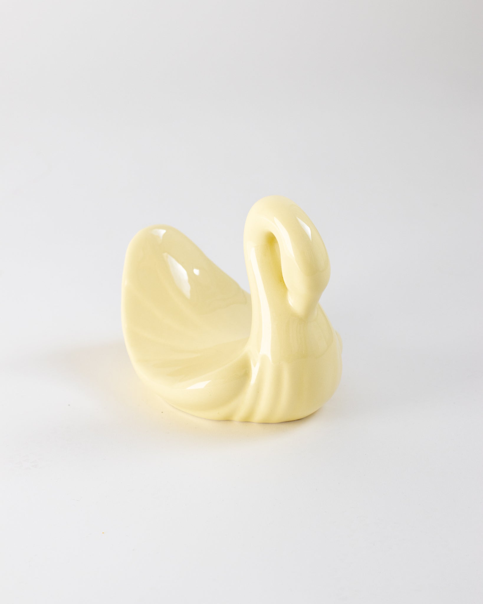 Yellow Art Deco Ceramic Swan