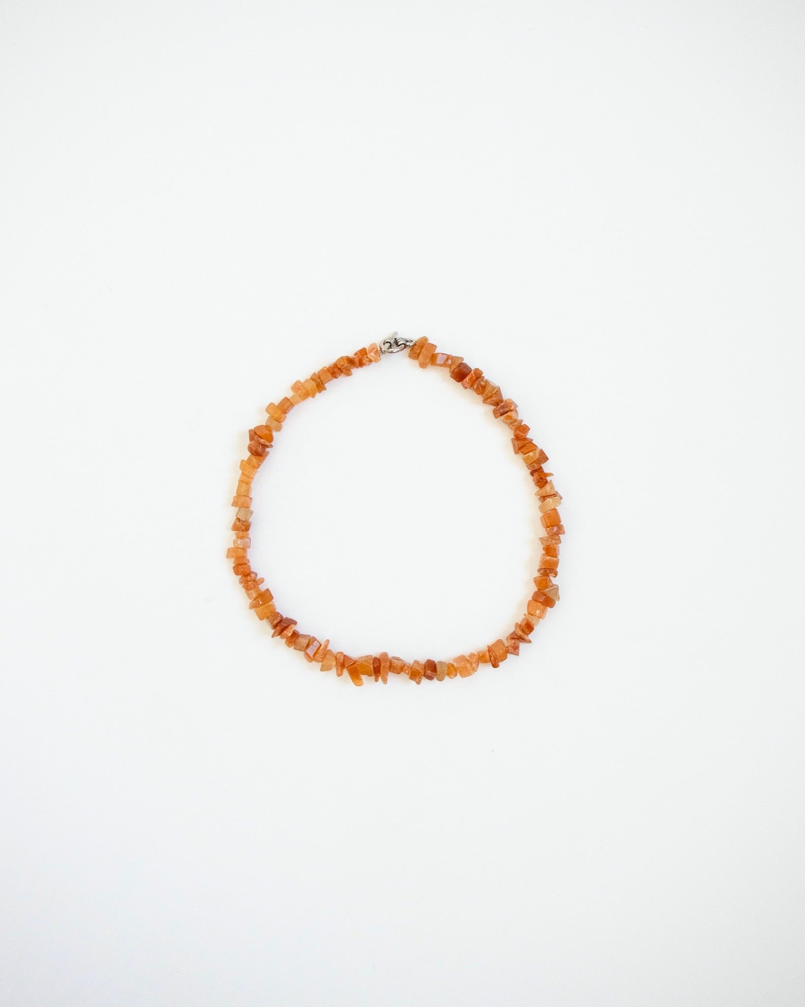 Irregular Orange Stone Necklace