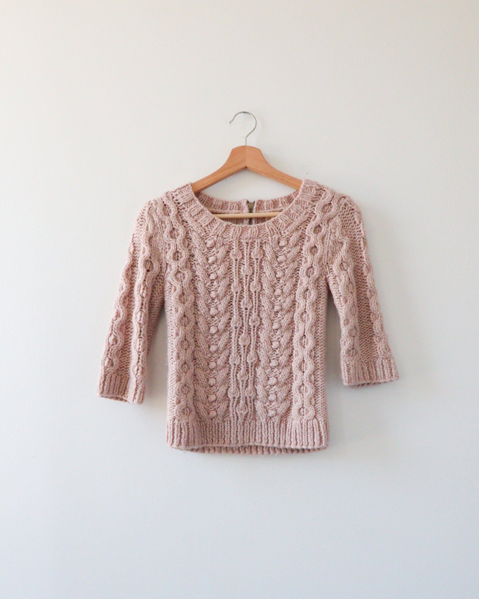 Pink Cableknit Sweater