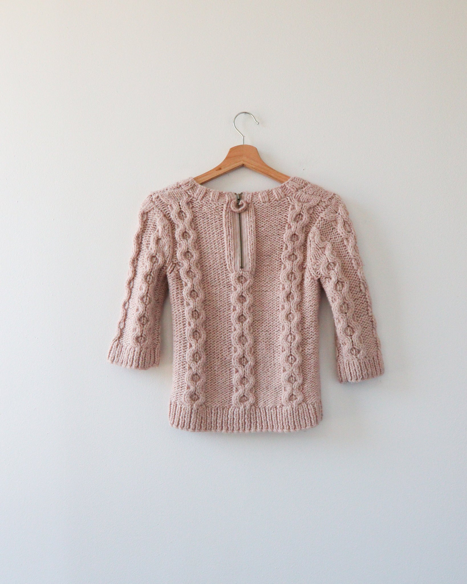 Pink Cableknit Sweater