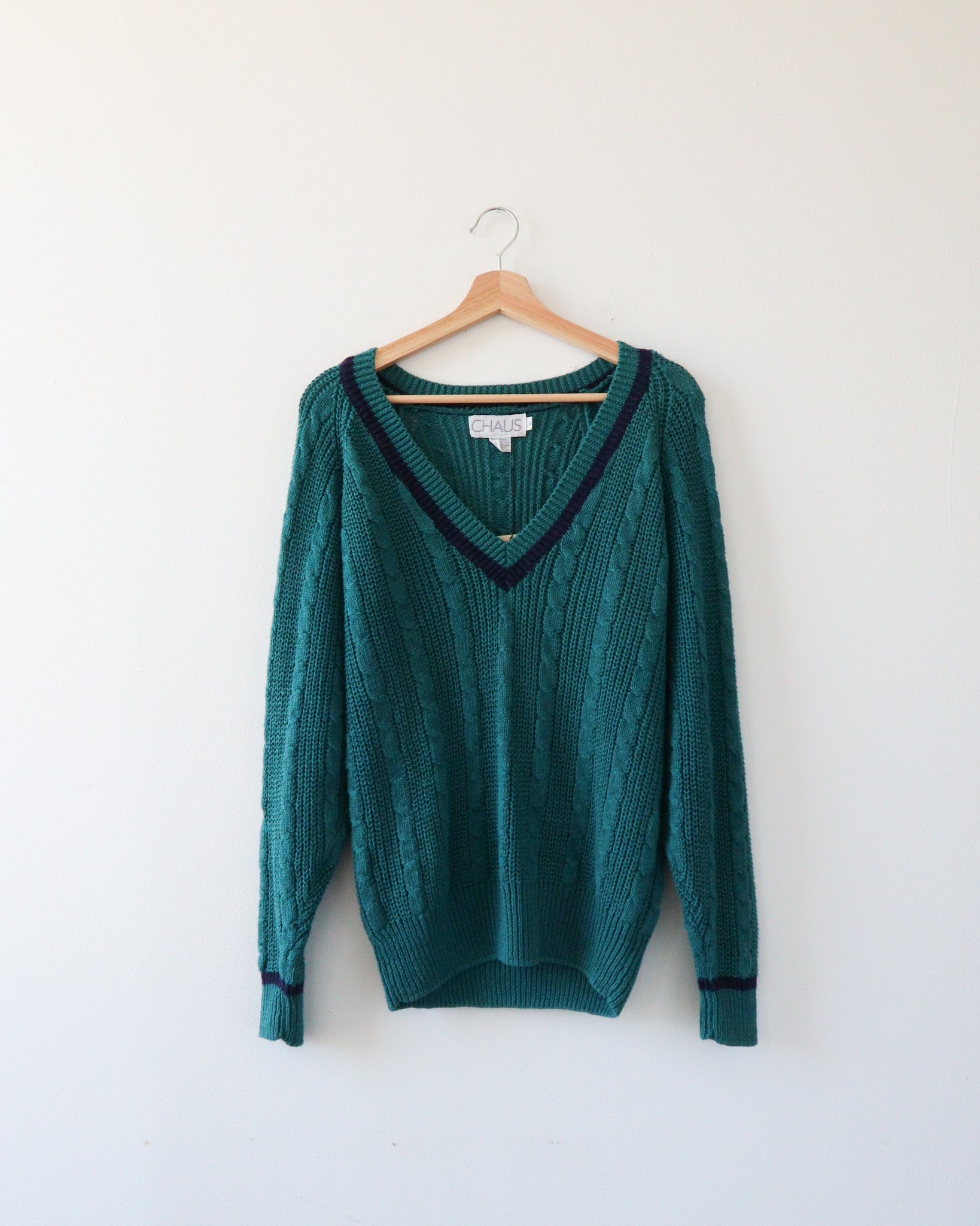 Teal V-neck Sweater