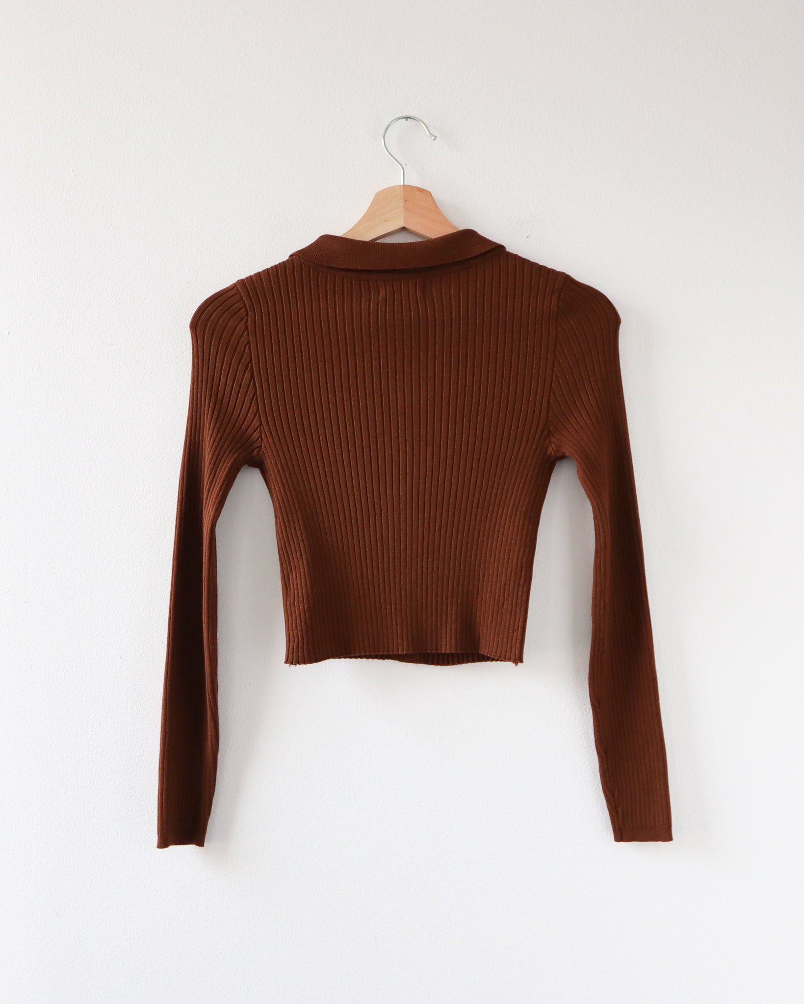 Brown Cropped Sweater