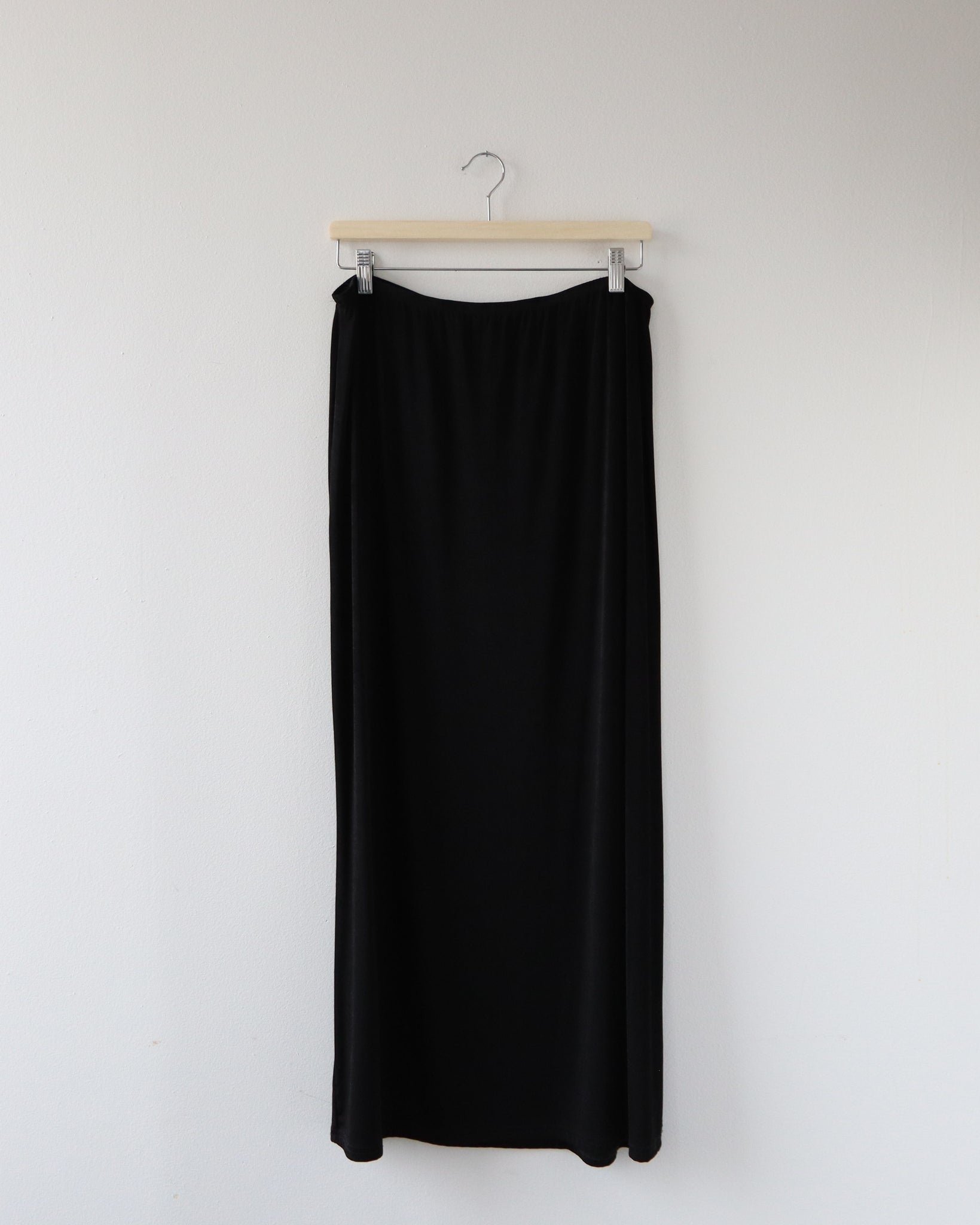 Black Stretch Maxi Skirt