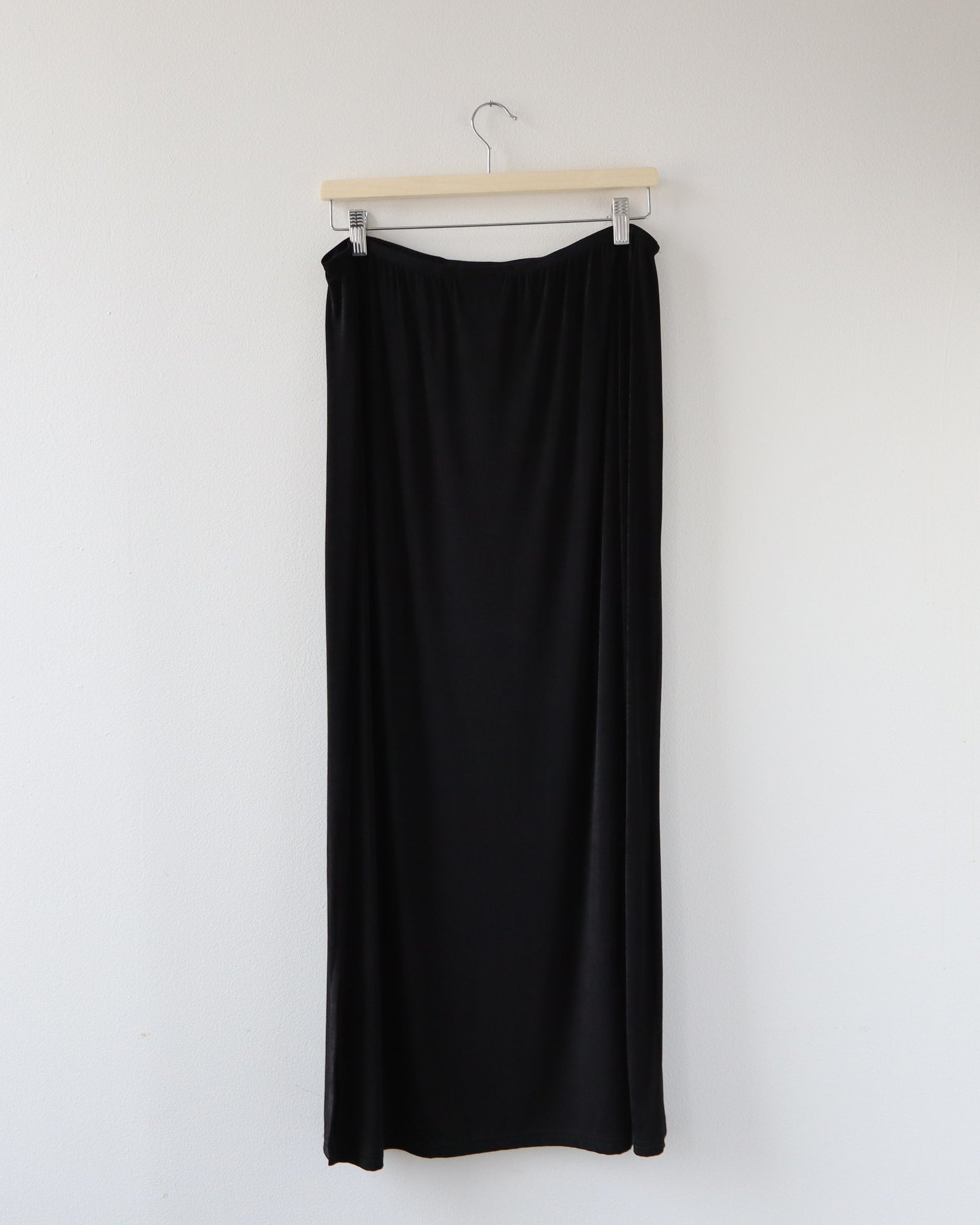 Black Stretch Maxi Skirt