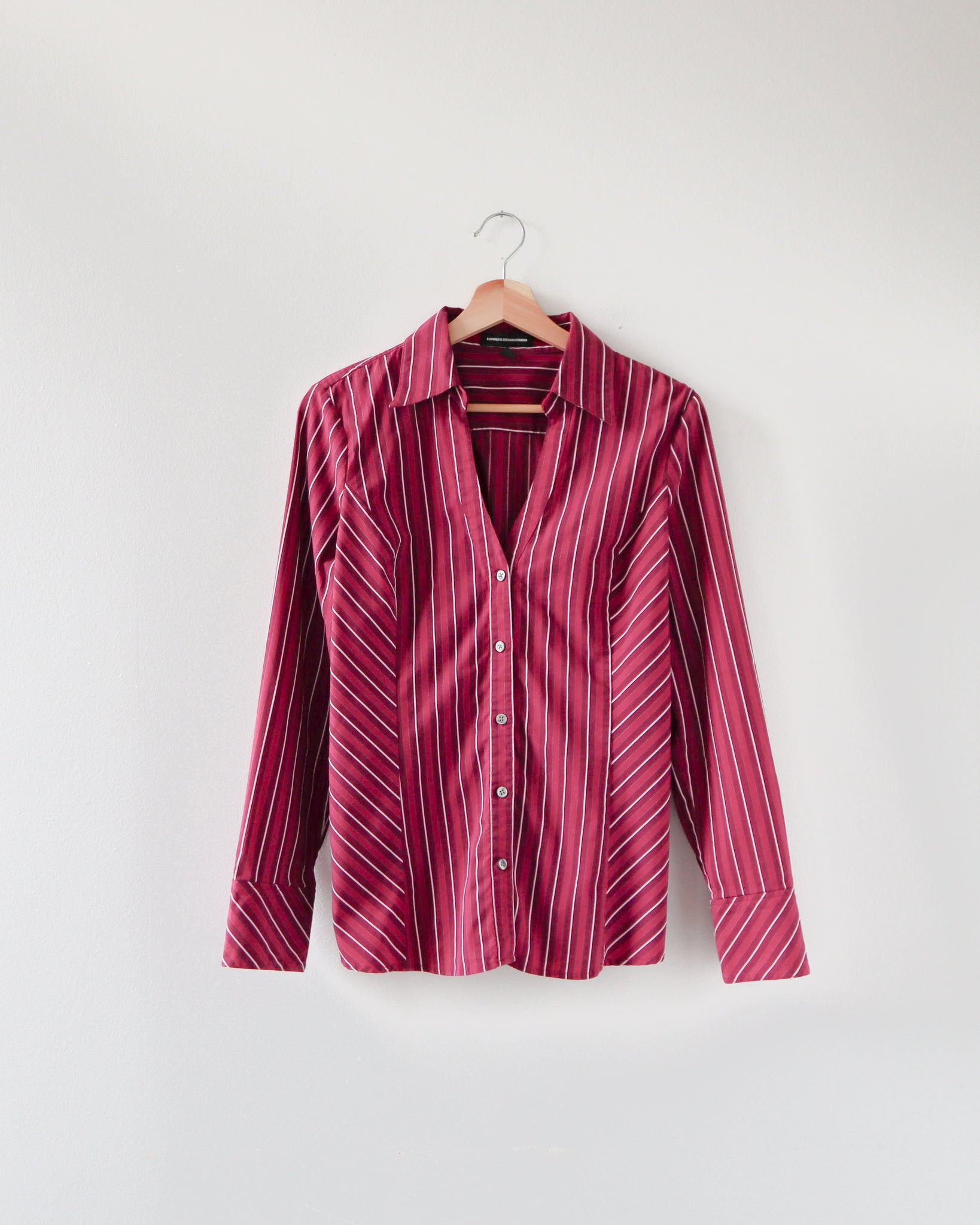 Striped Burgundy Blouse