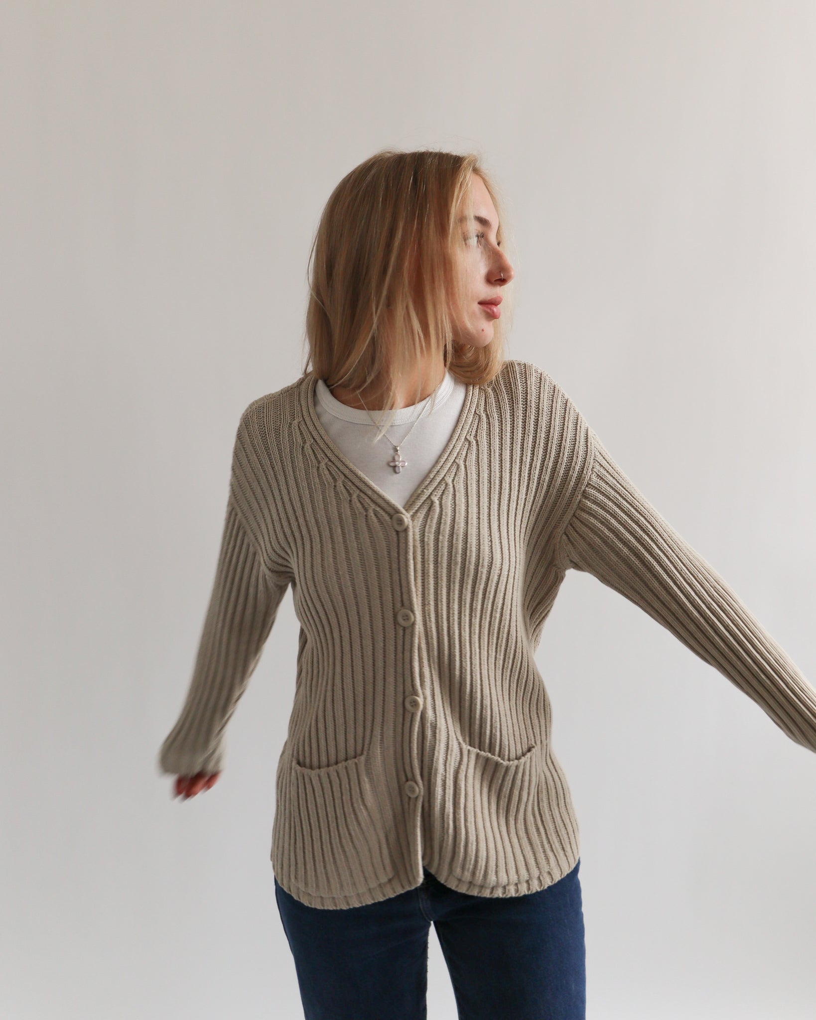 Ribbed Knit Cardigan