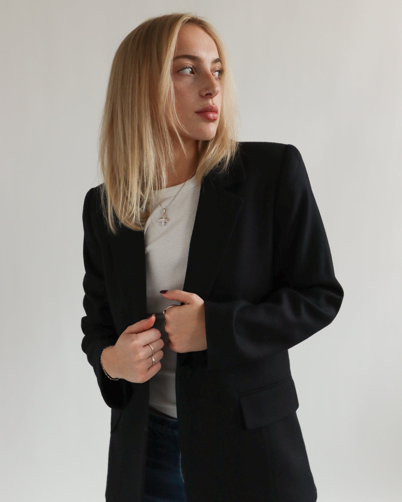 Black Wool Blazer