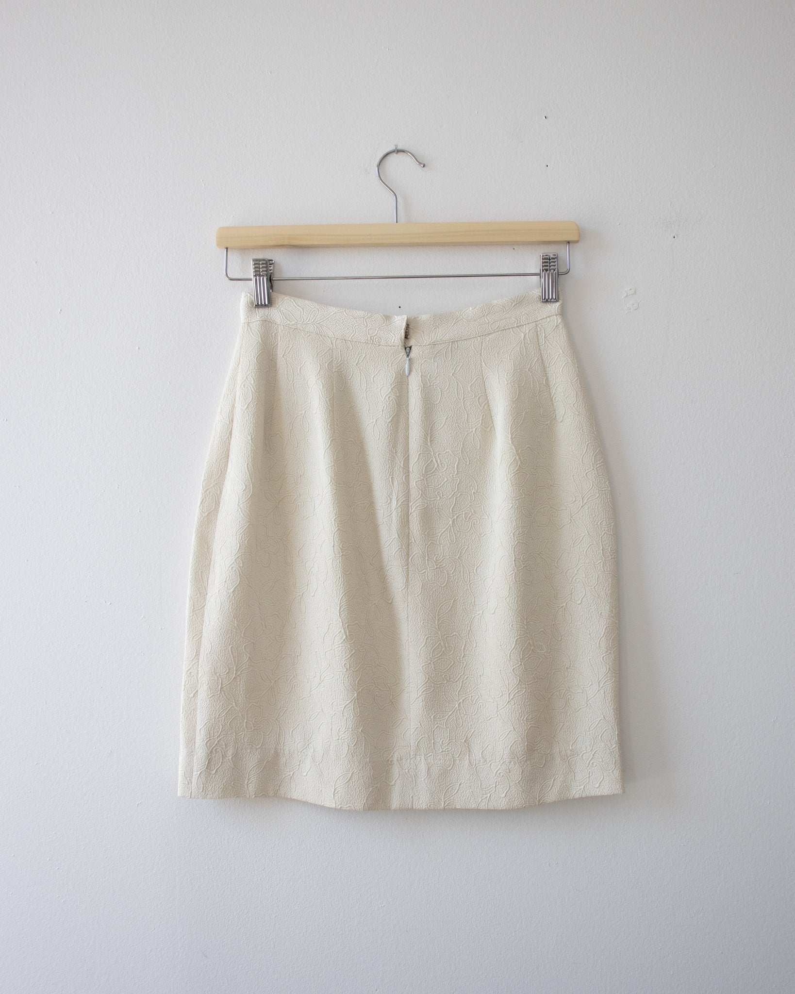 Ivory Floral Skirt