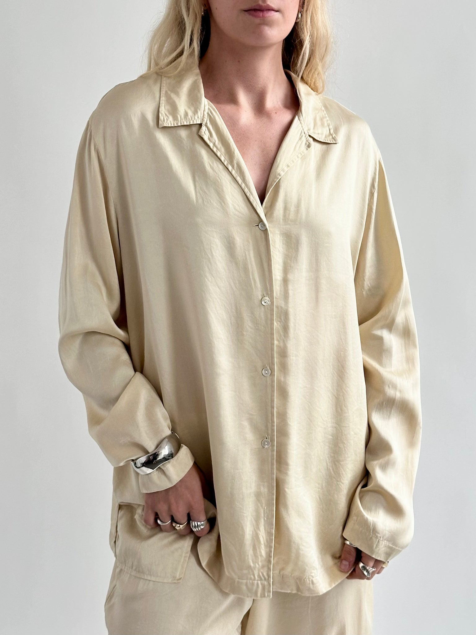 Silk Champagne Lounge Set