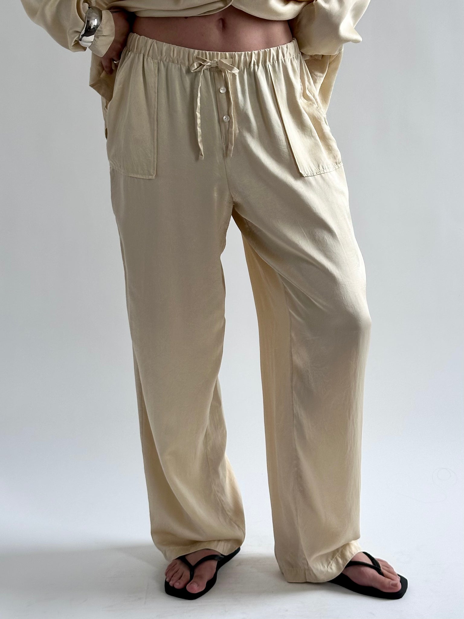 Silk Champagne Lounge Set