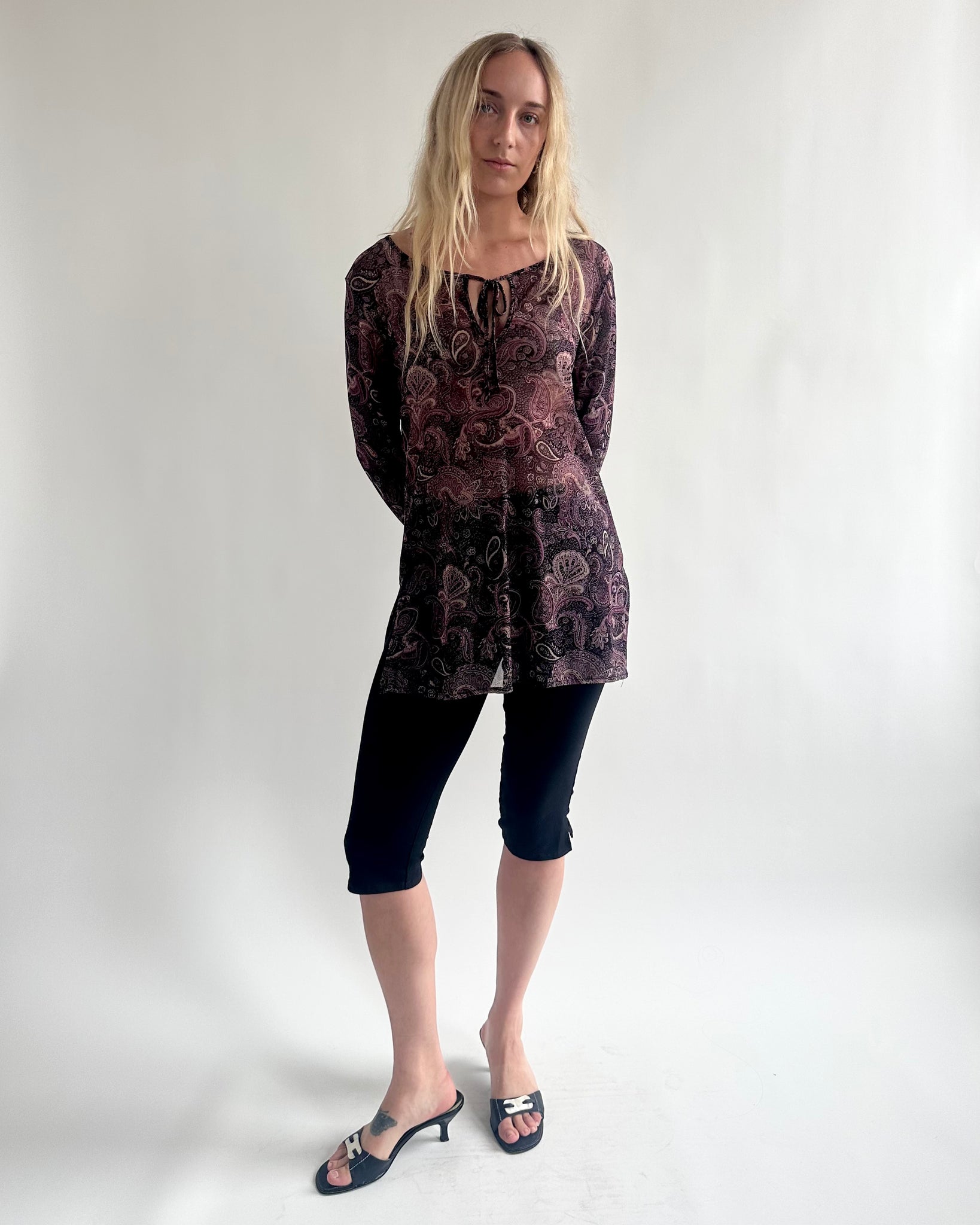 Sheer Paisley Tunic