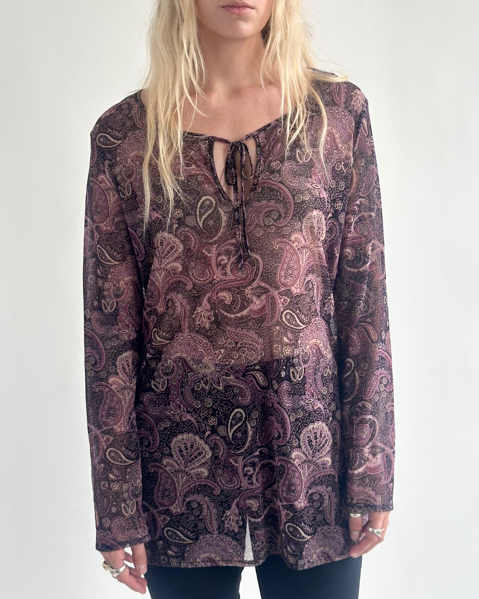 Sheer Paisley Tunic