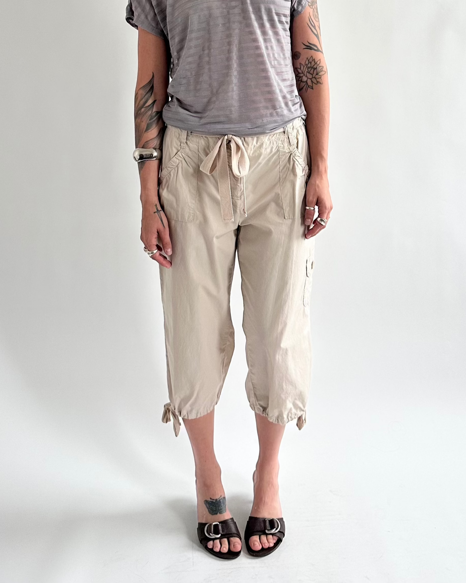 The Limited Grey Sheer Blouse