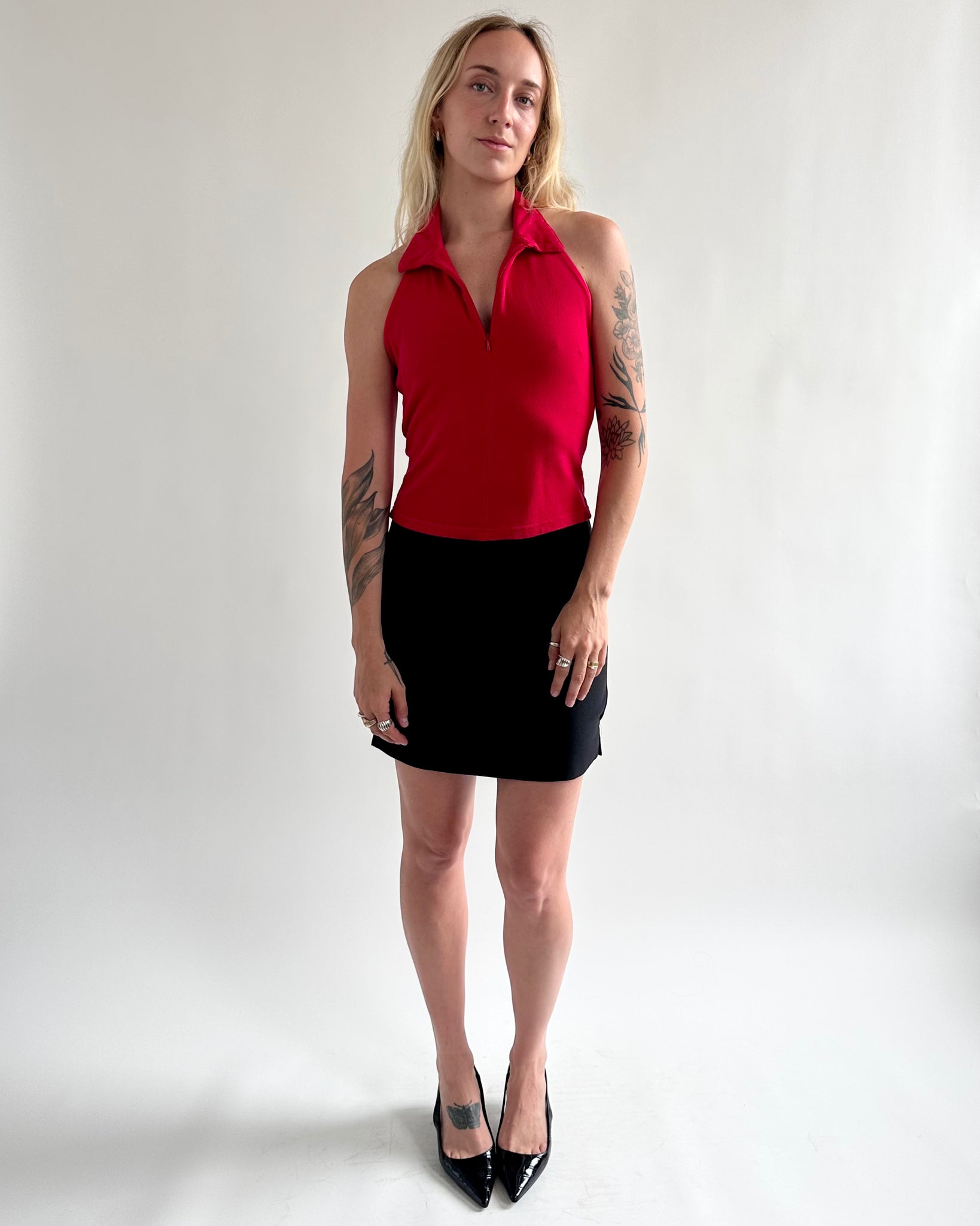 Wrapper Black Mini skirt