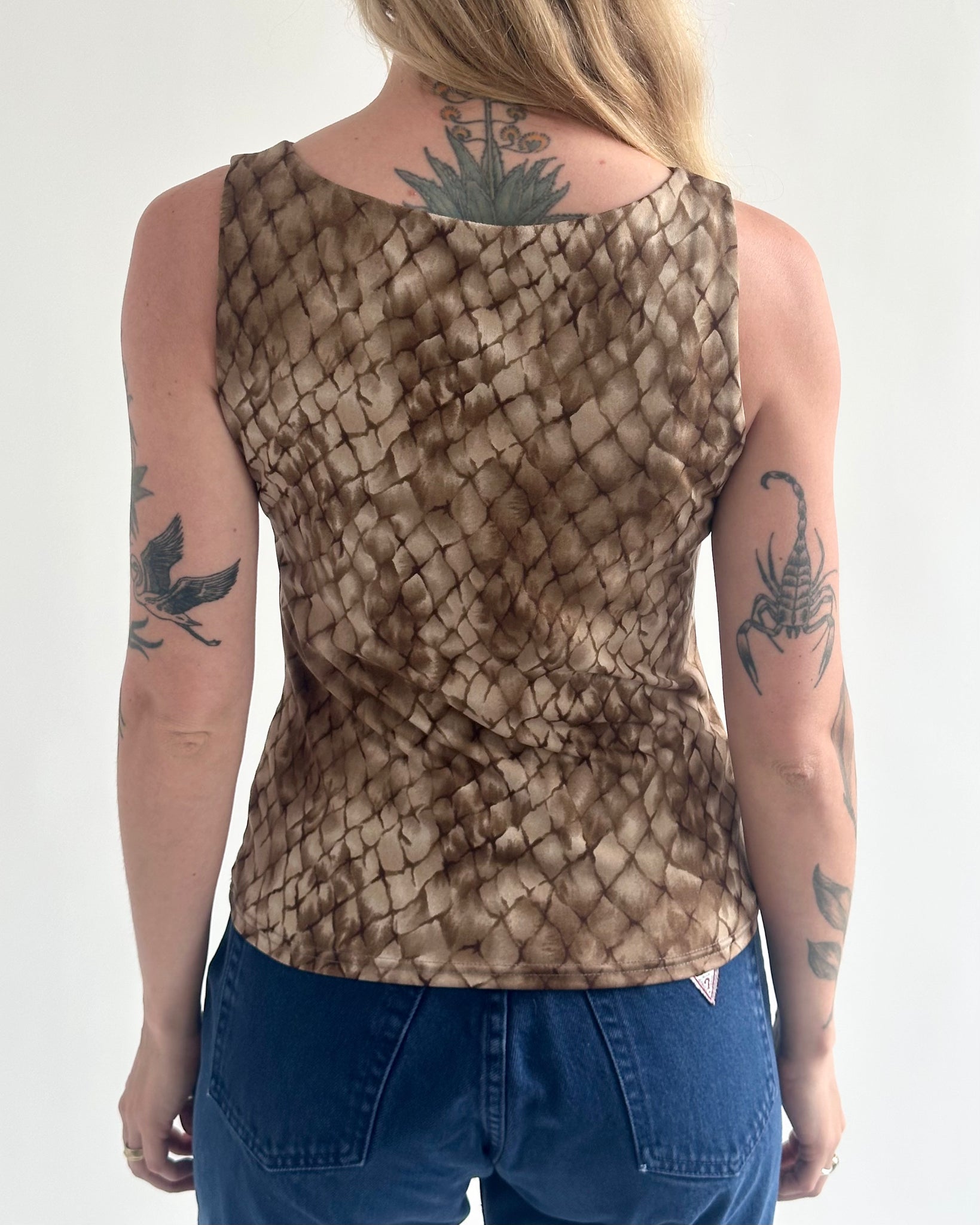 Brown Reptile Print Tank