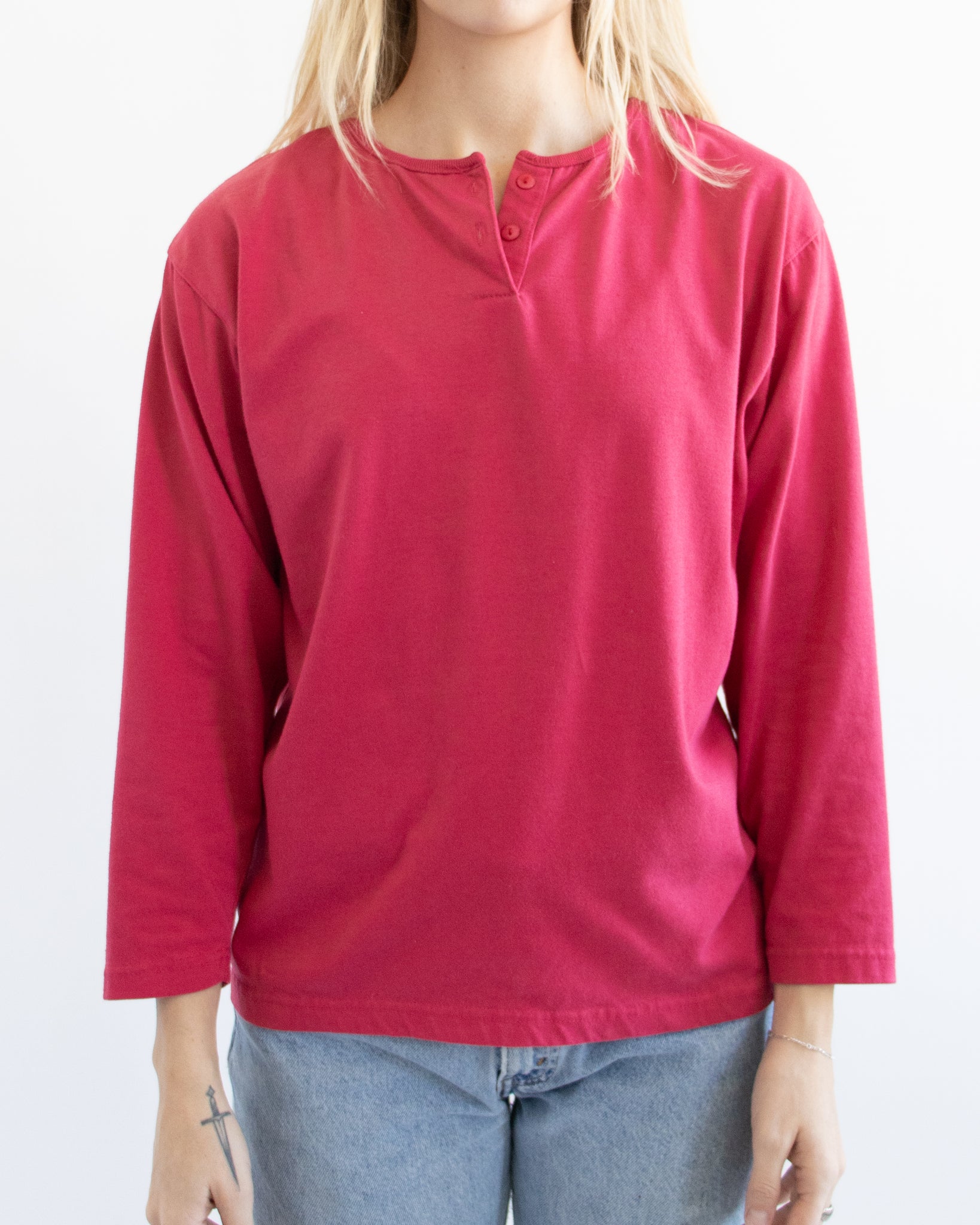 Berry Pink Henley