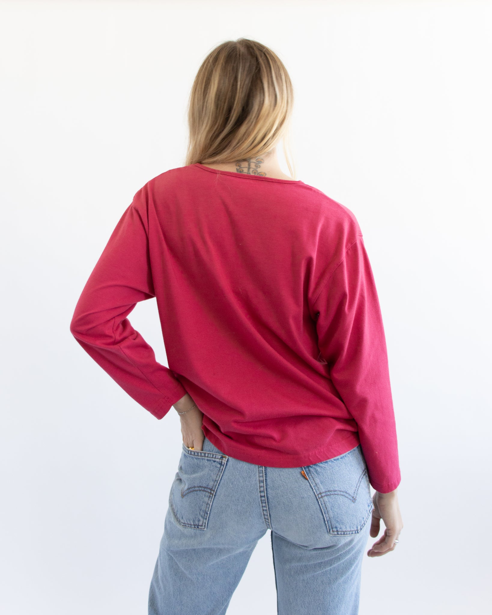 Berry Pink Henley