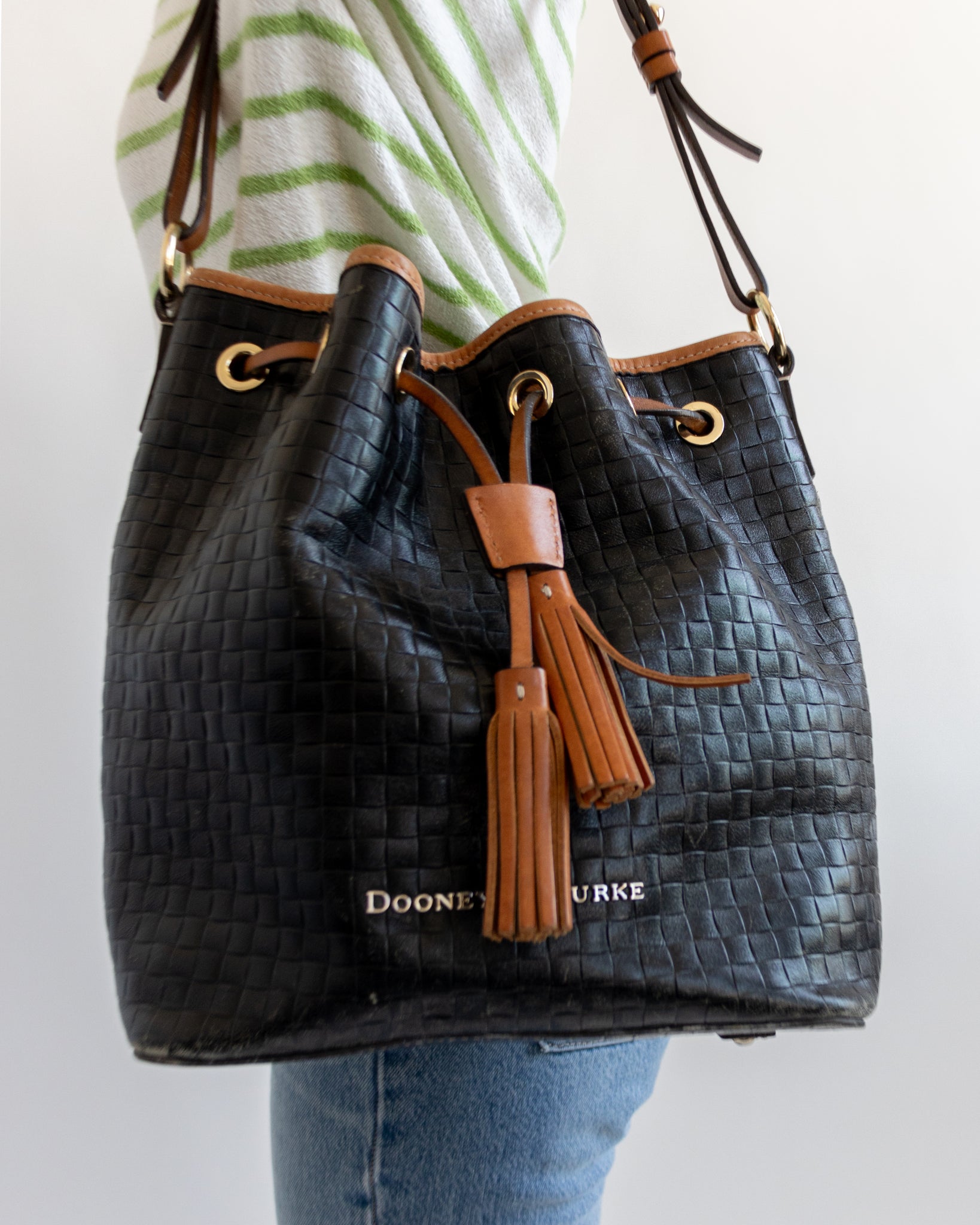 Drawstring Leather Bag