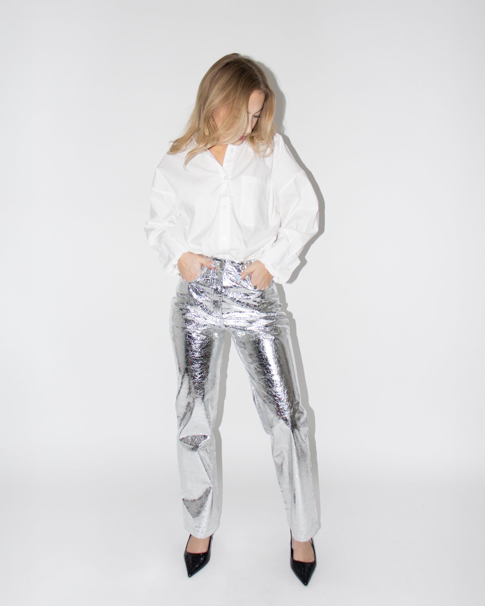 Lupe Metallic Pants