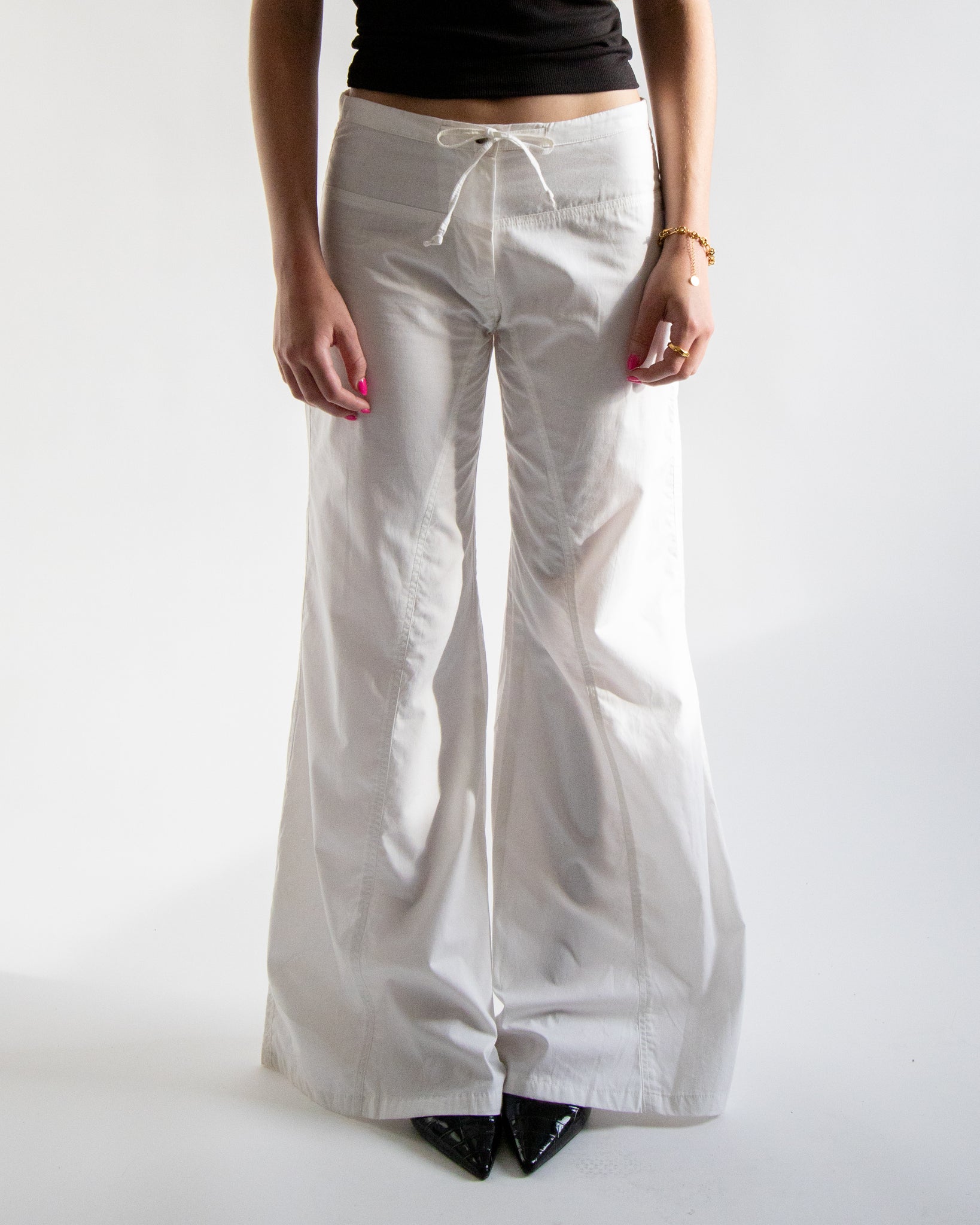 White Flare Pants