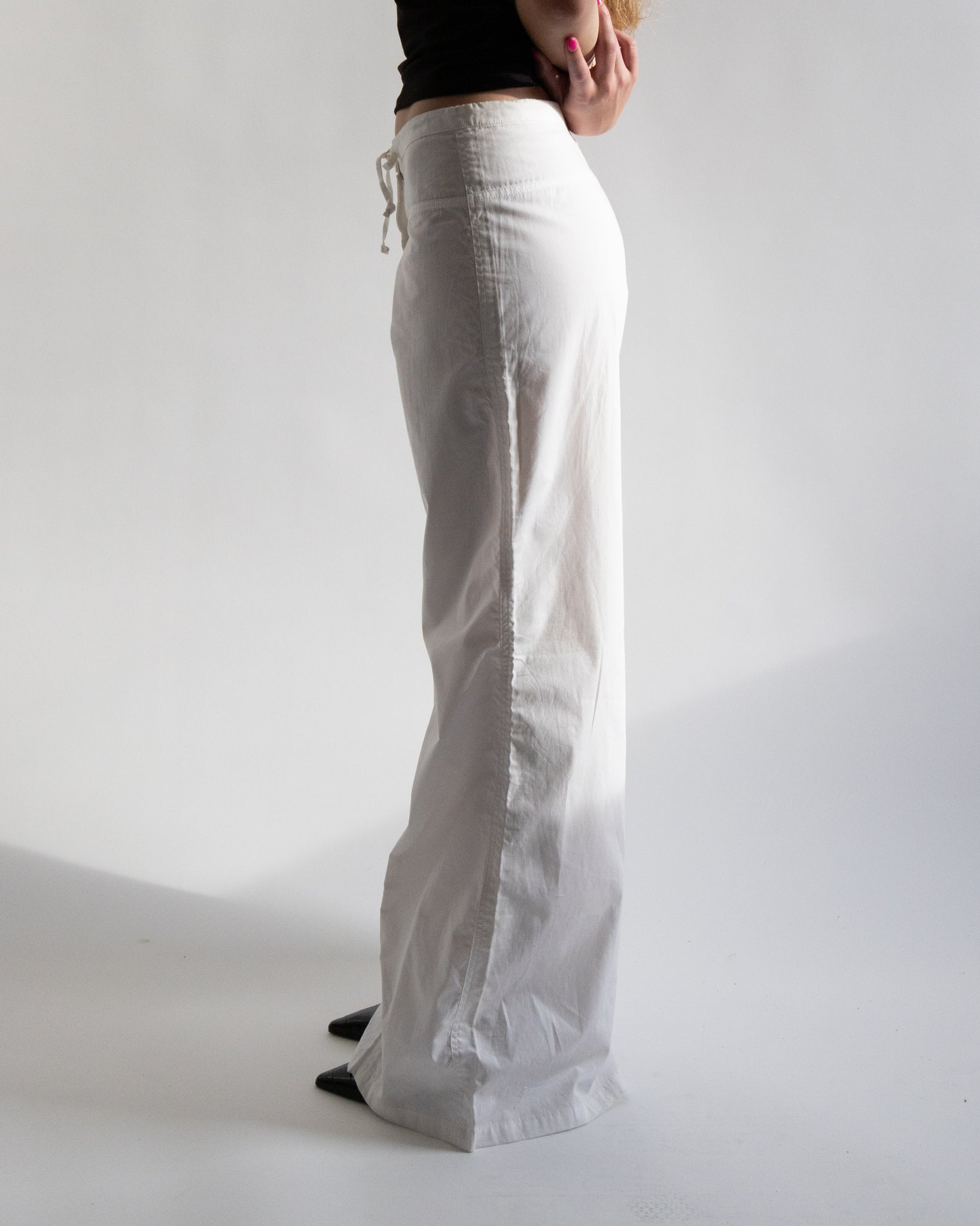 White Flare Pants