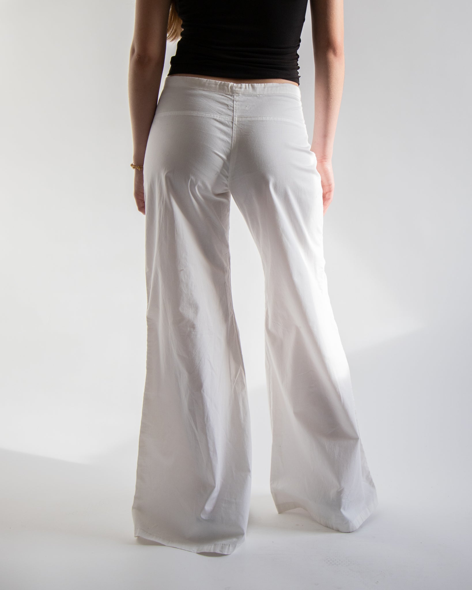 White Flare Pants