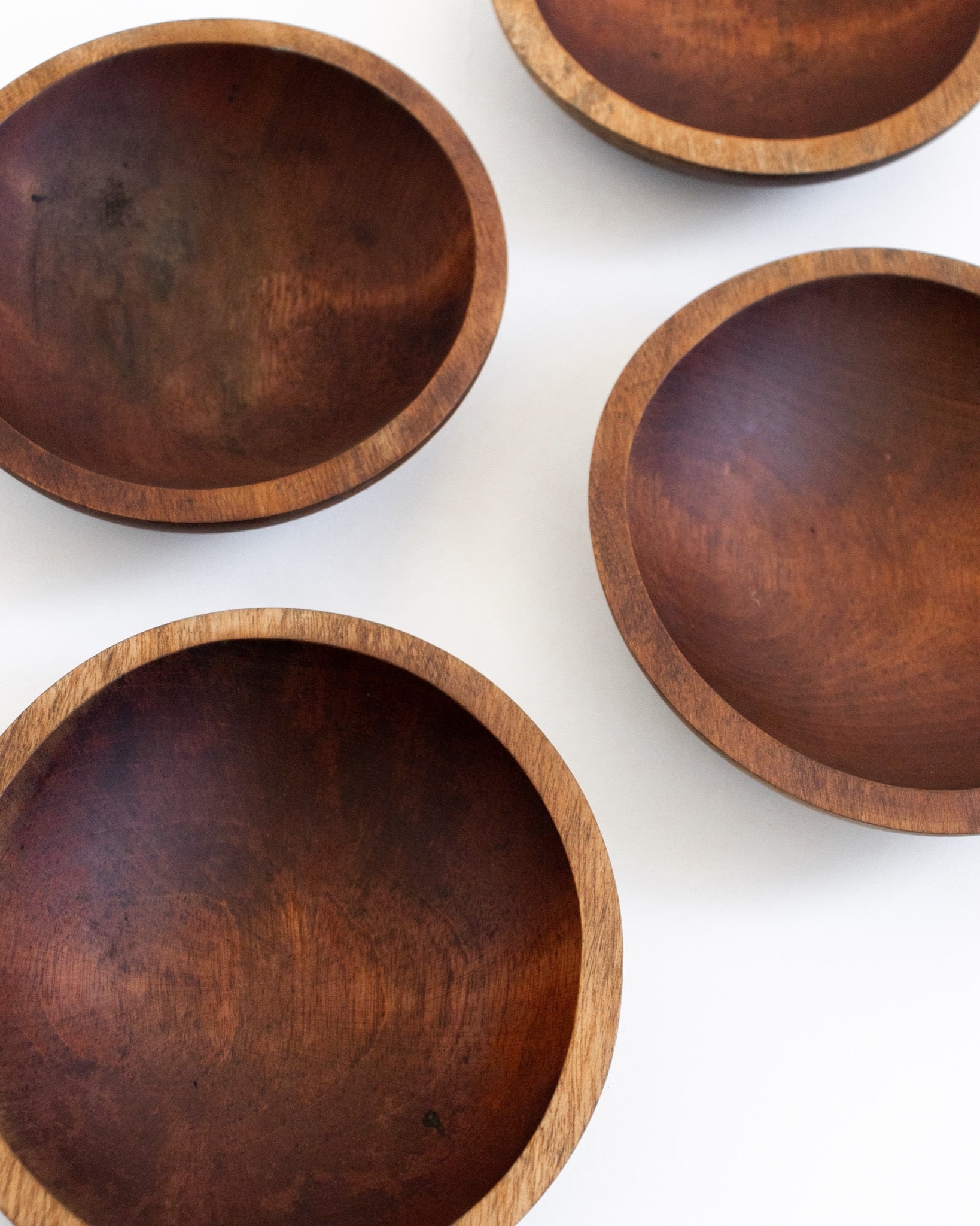 Set of 4 Wooden Bowls