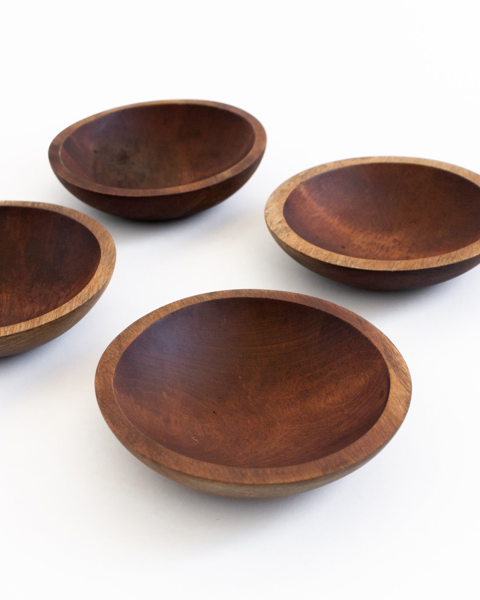 Set of 4 Wooden Bowls