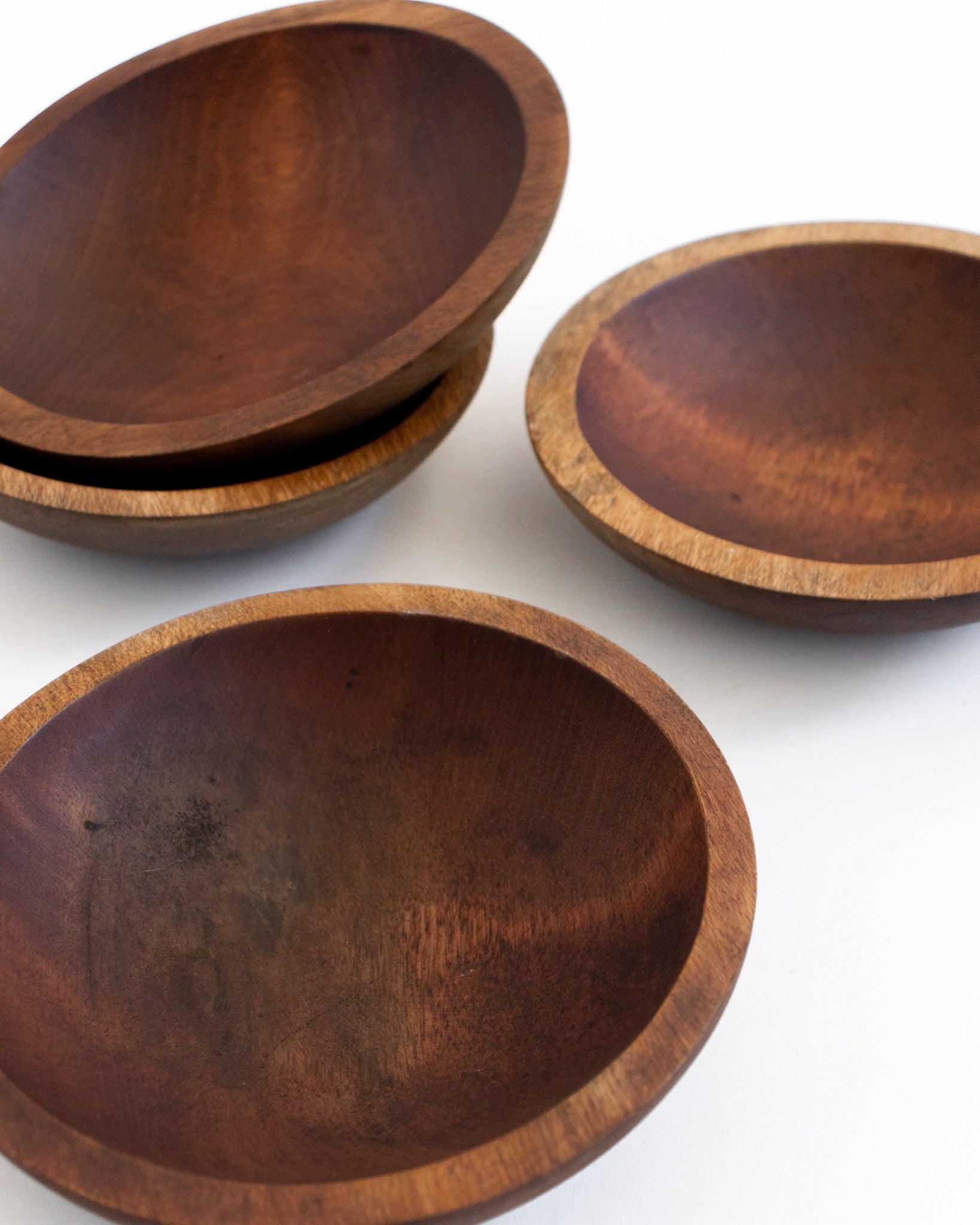 Set of 4 Wooden Bowls