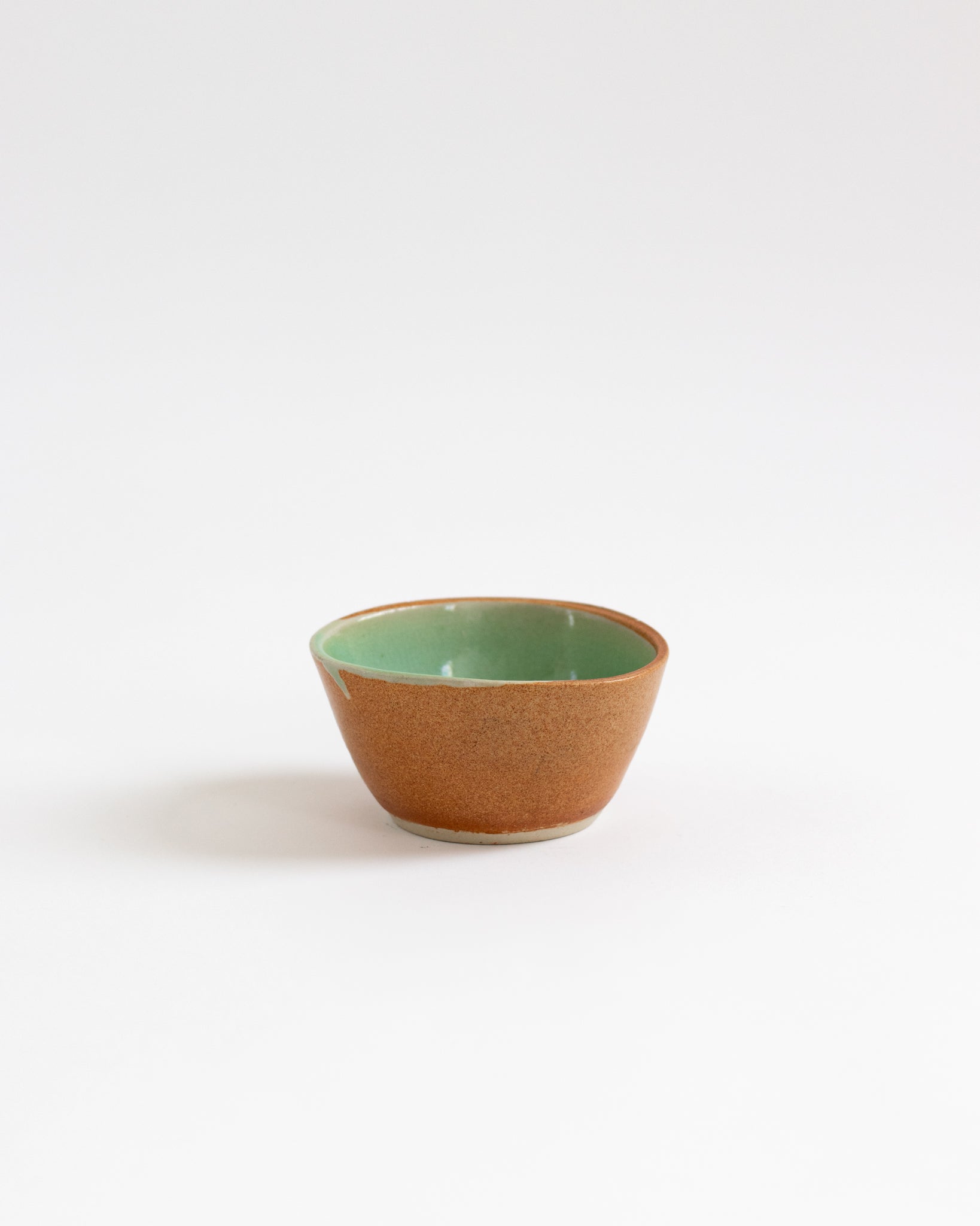 Orange and Teal Pottery Bowl