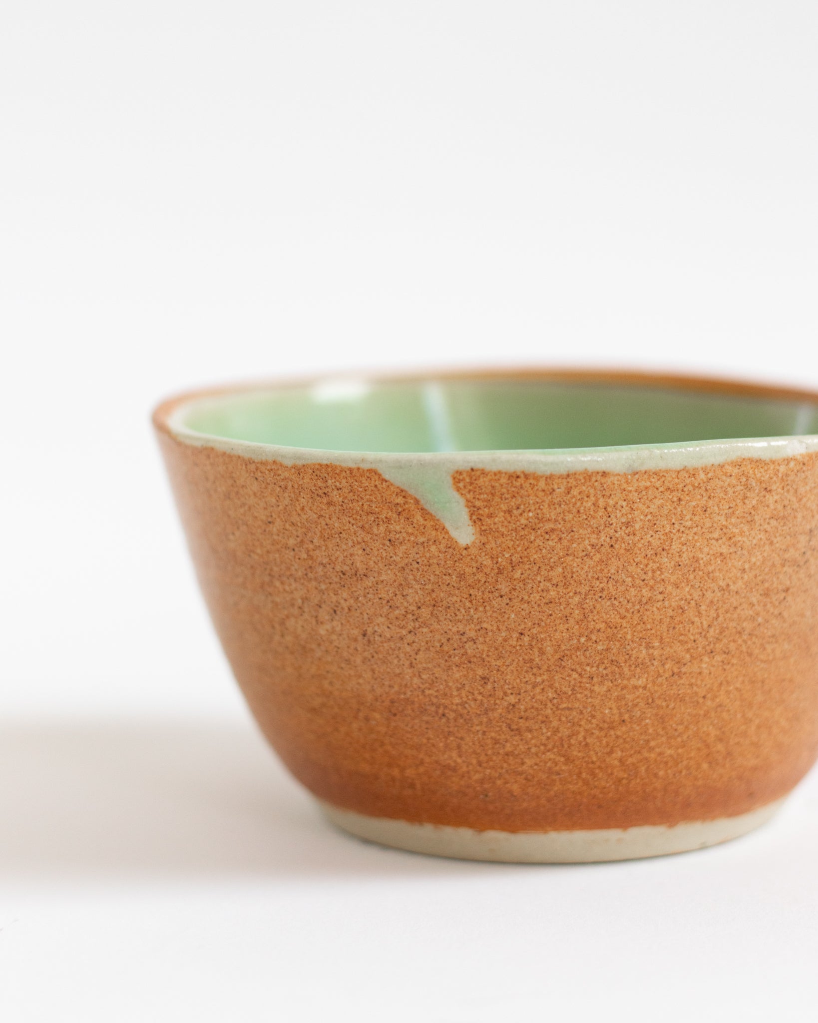 Orange and Teal Pottery Bowl