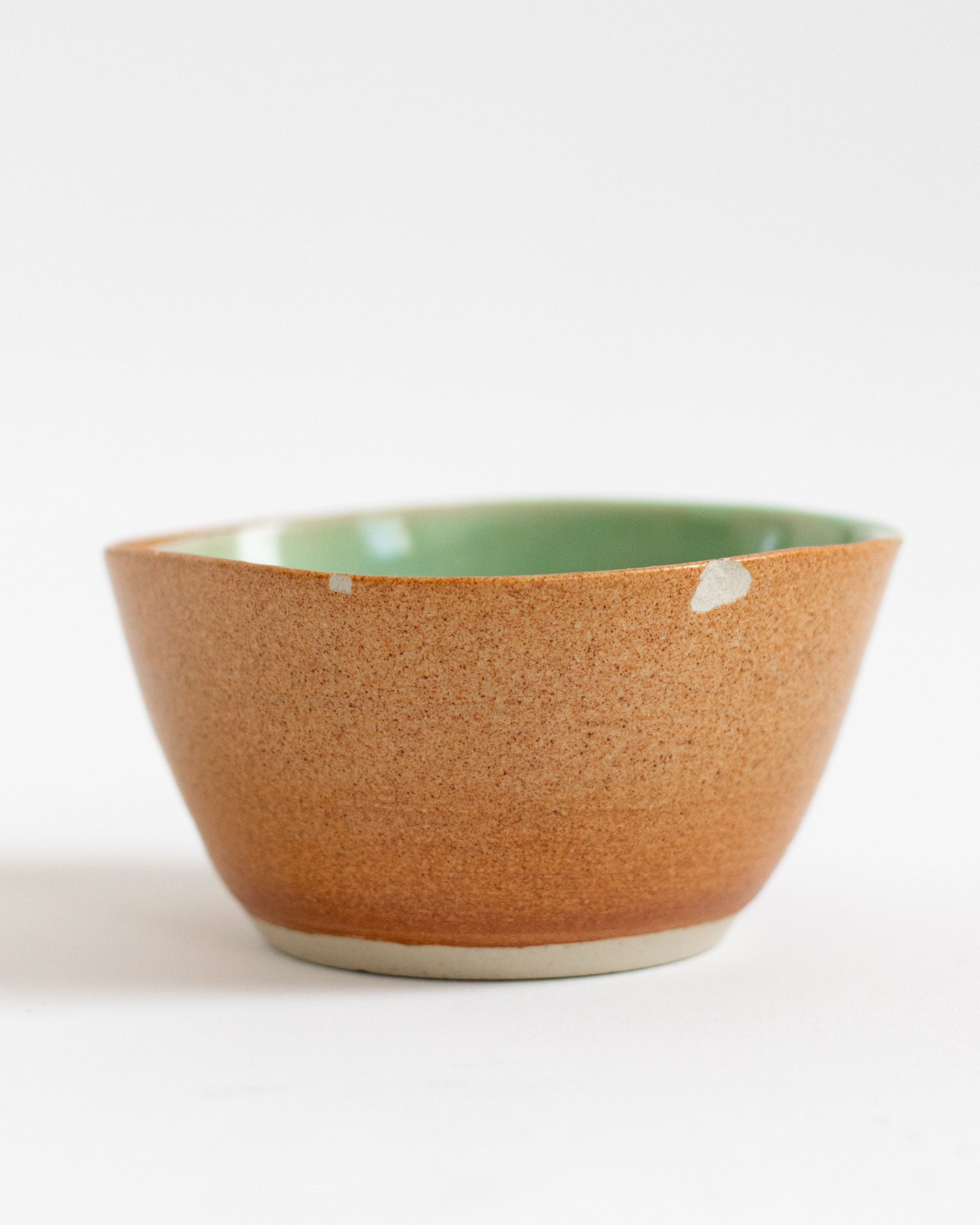 Orange and Teal Pottery Bowl