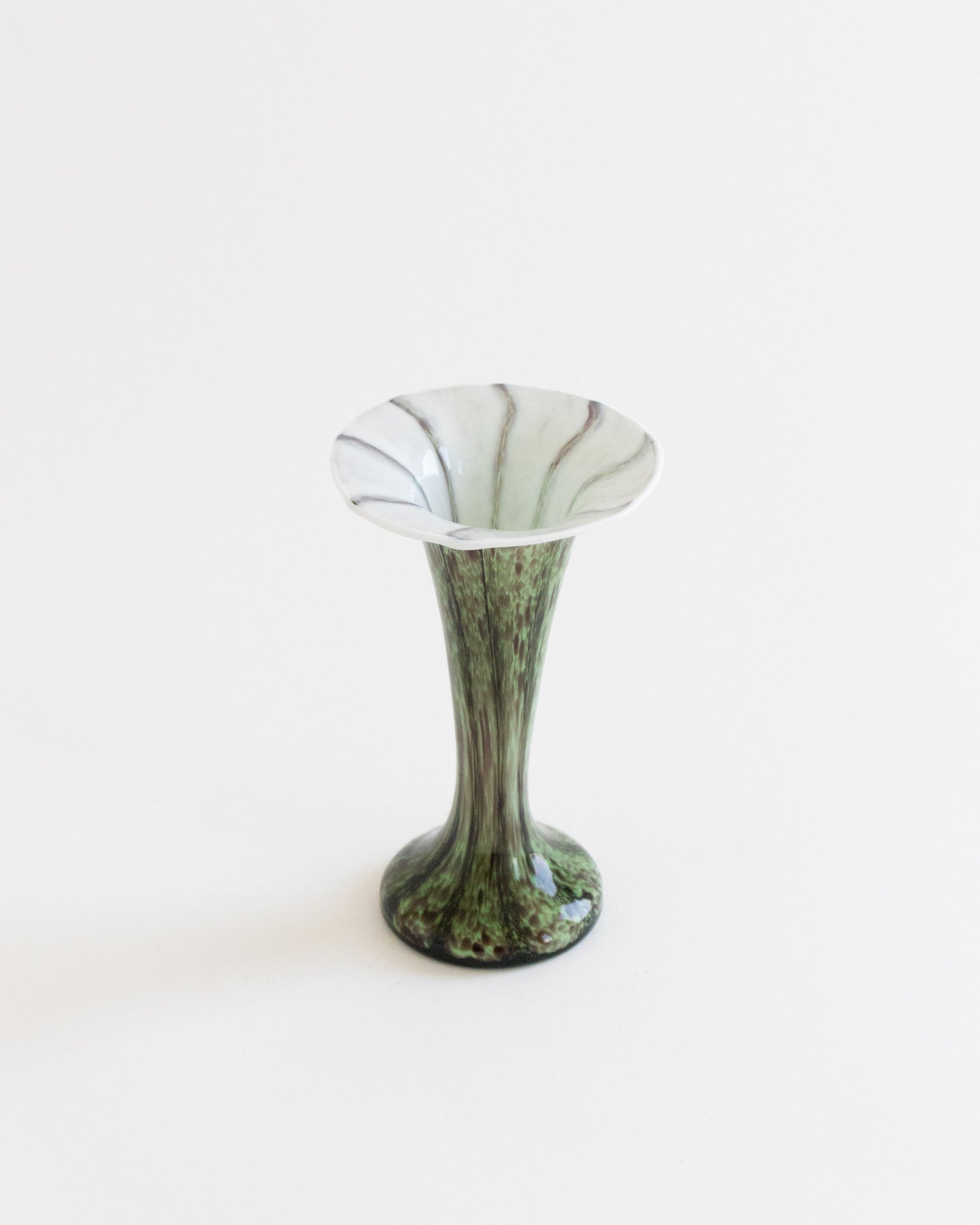 Glass Blown Green Vase
