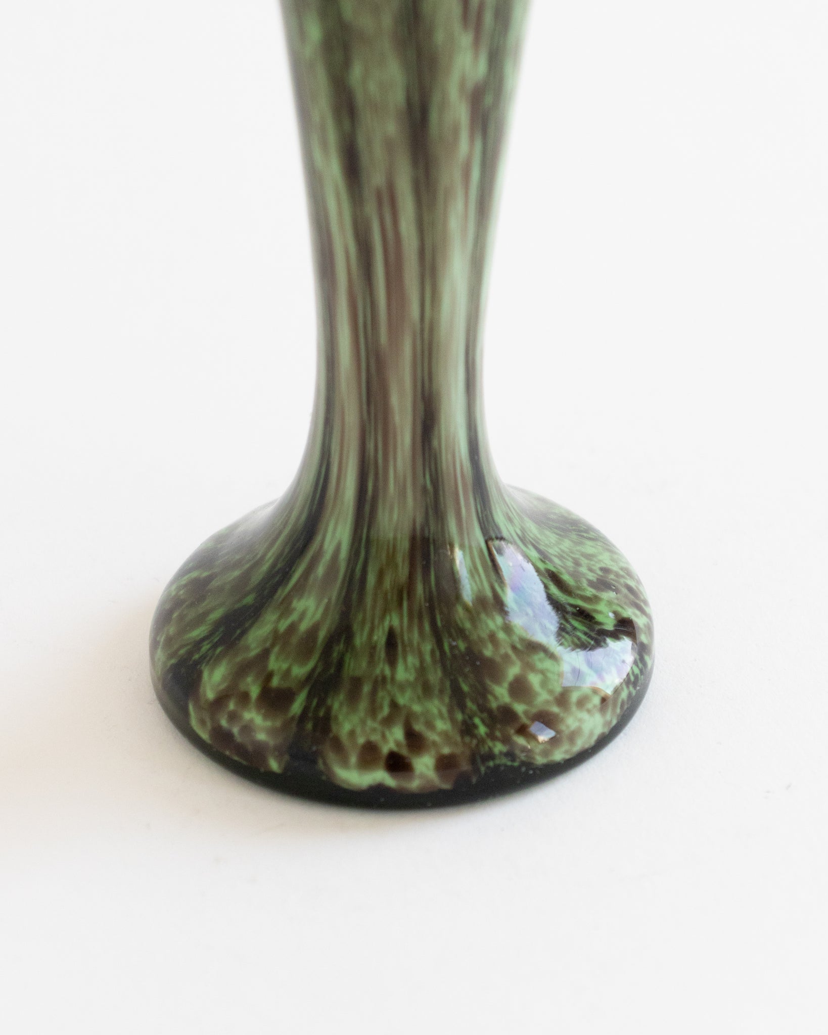 Glass Blown Green Vase