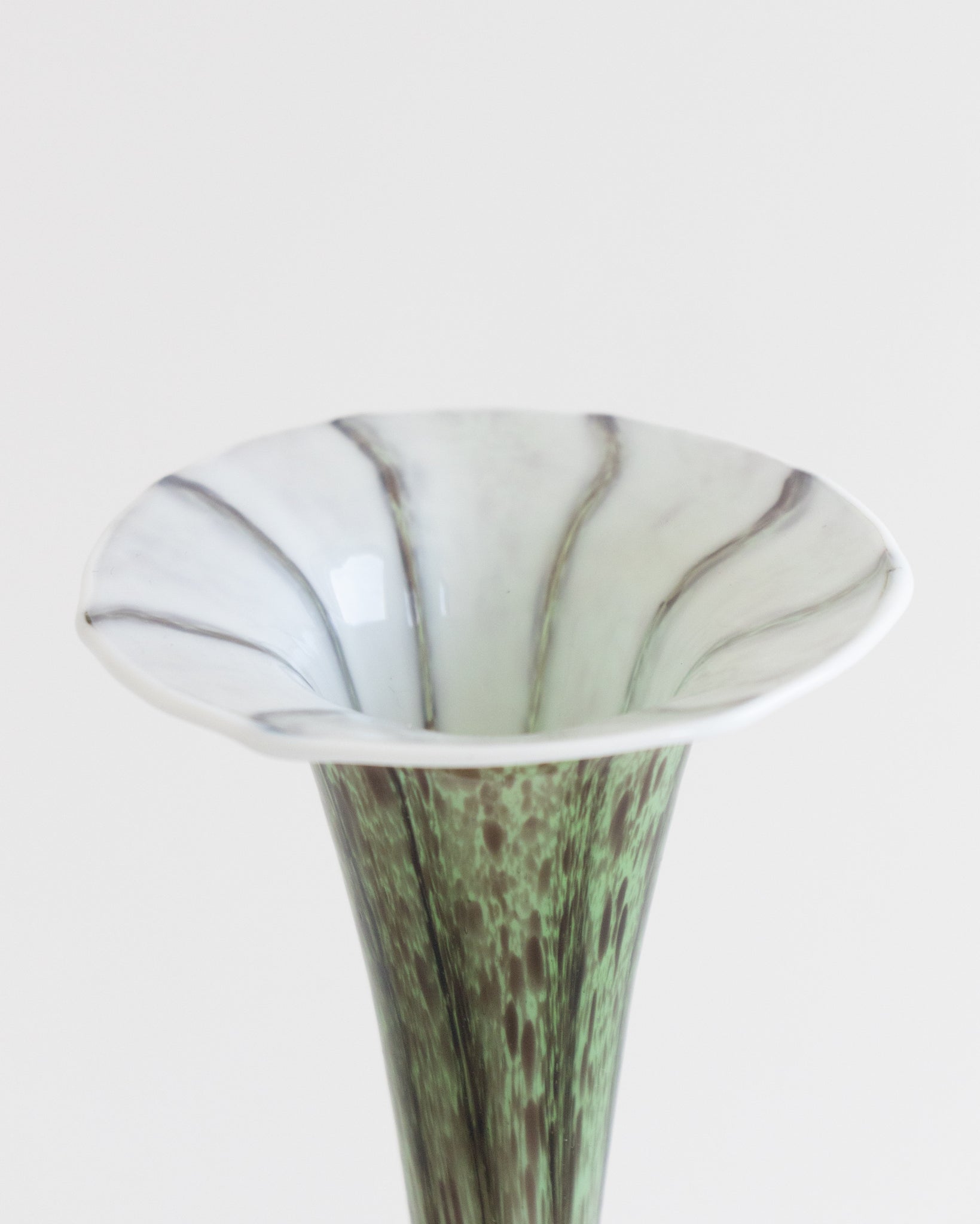 Glass Blown Green Vase