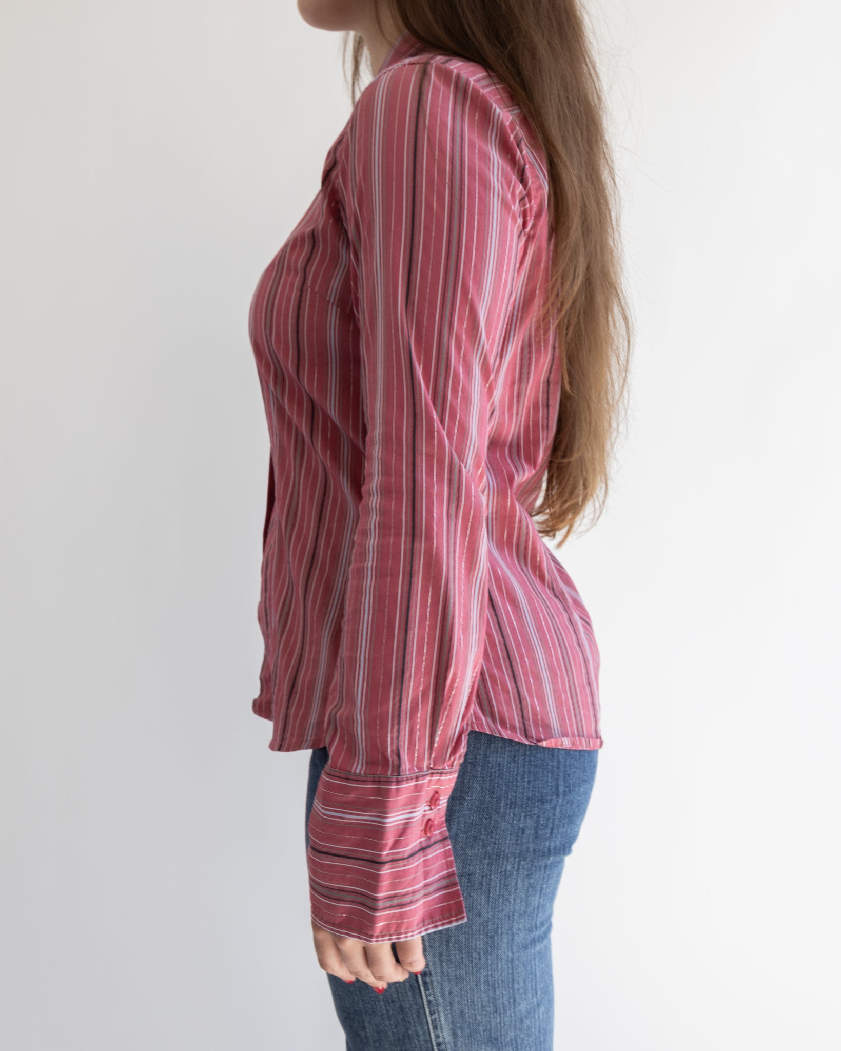 Pink Striped Shirt