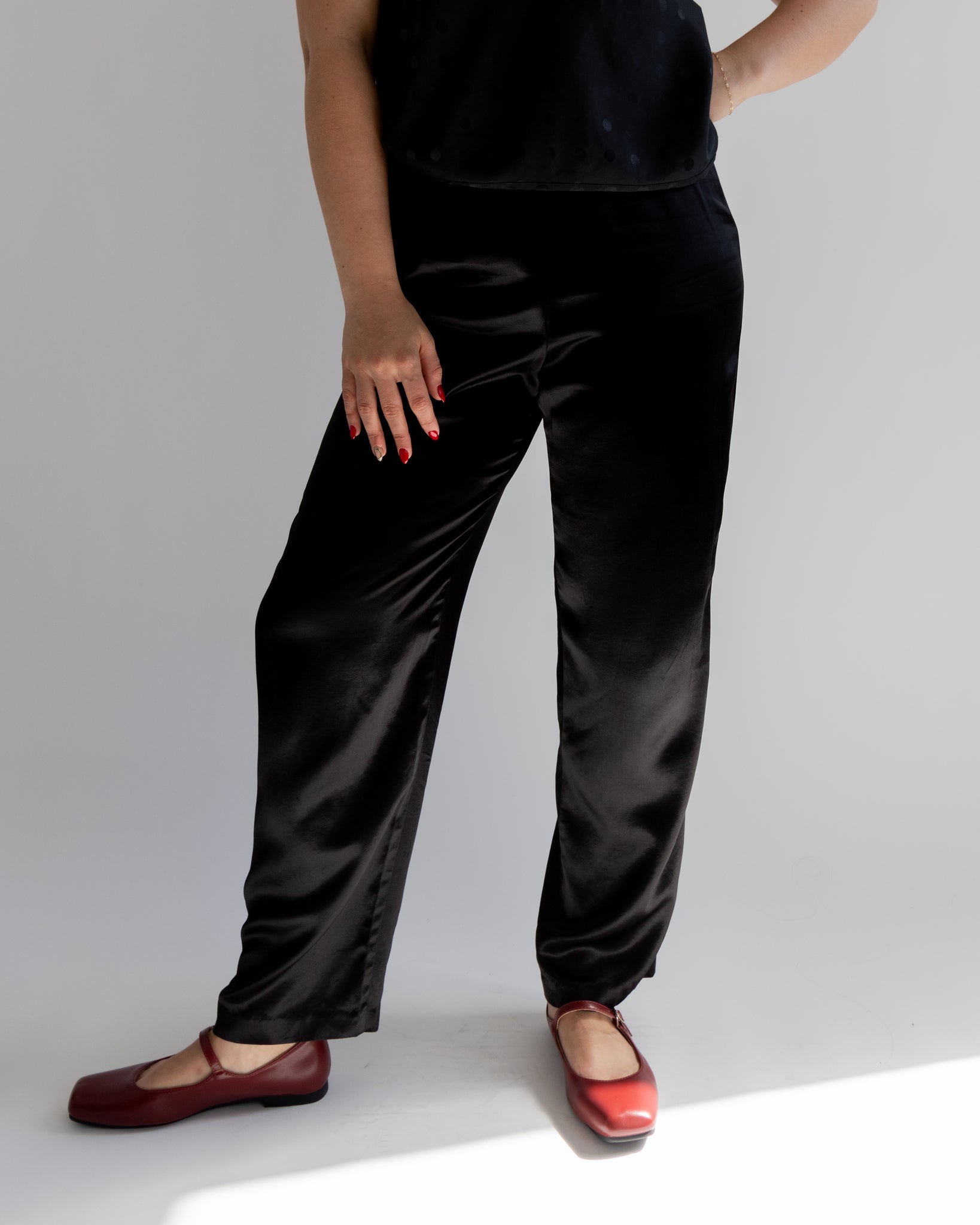 Black Silk Pant
