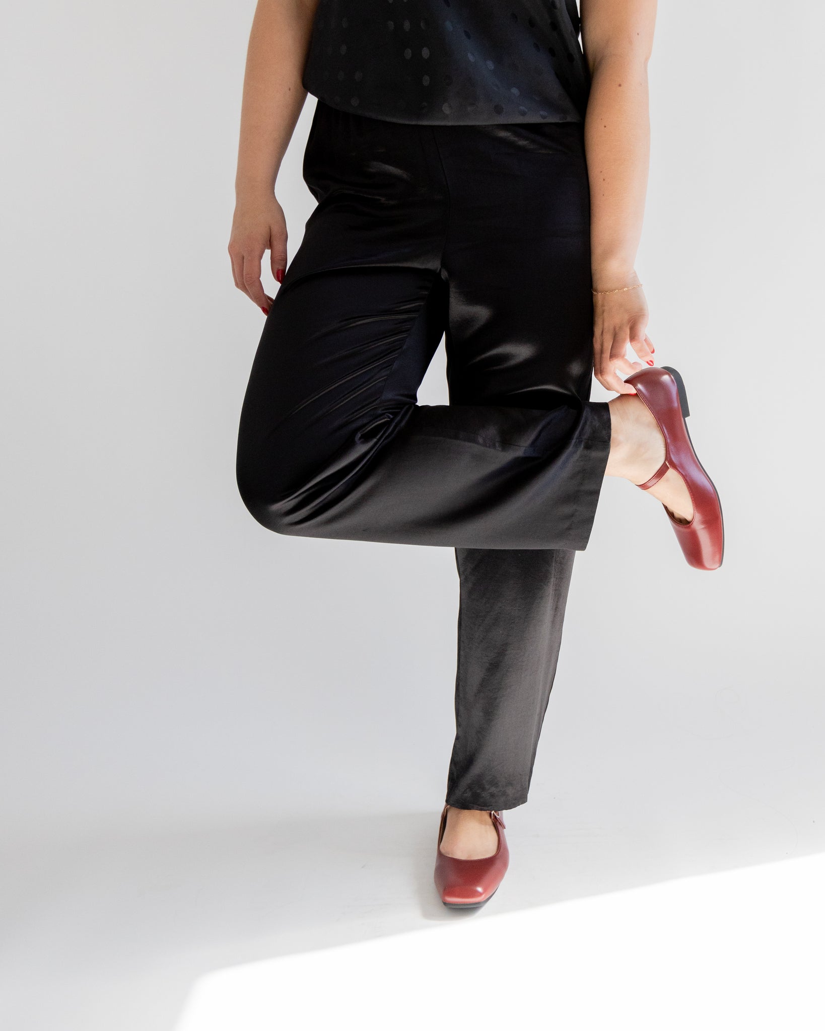Black Silk Pant