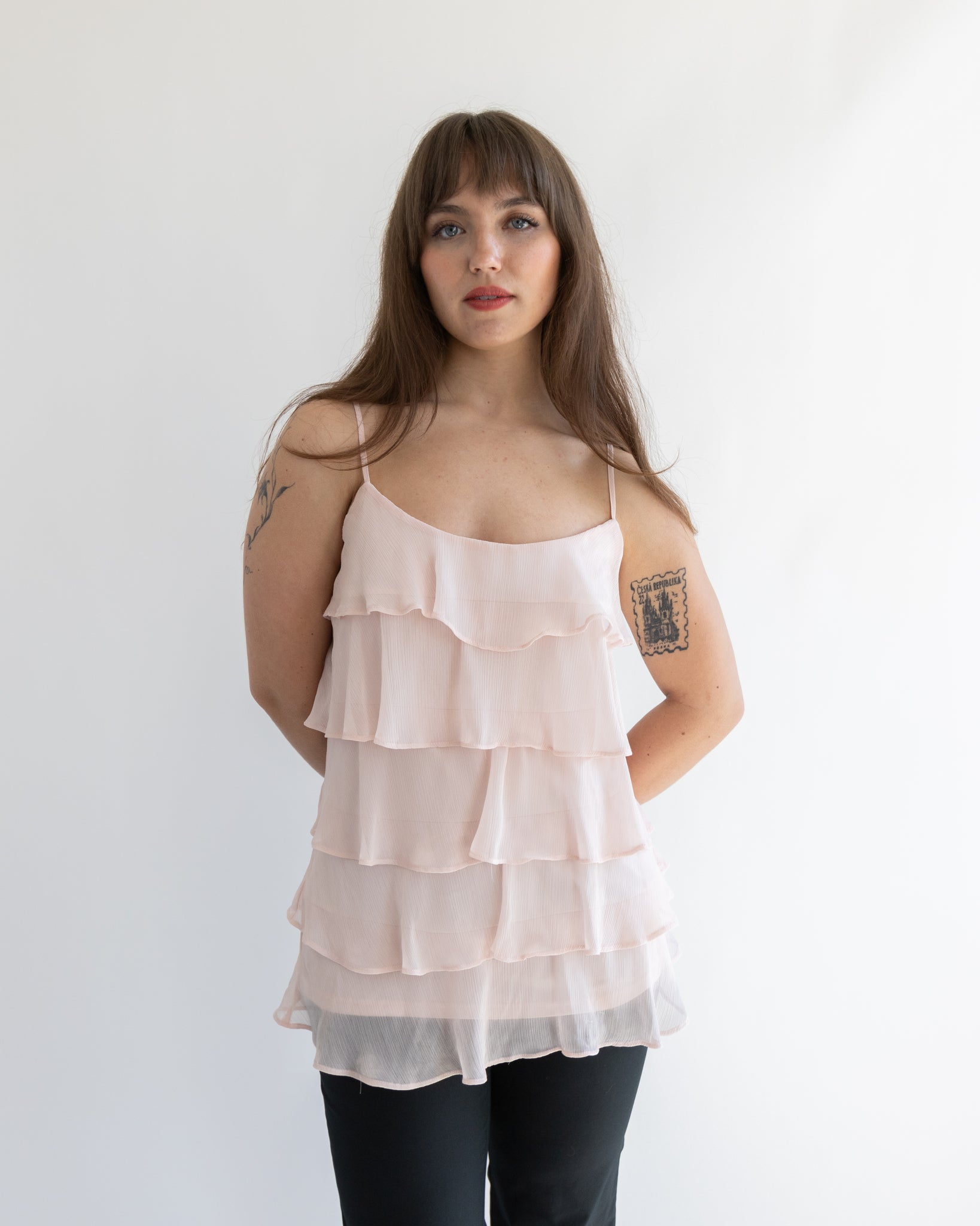Pink Tiered Blouse