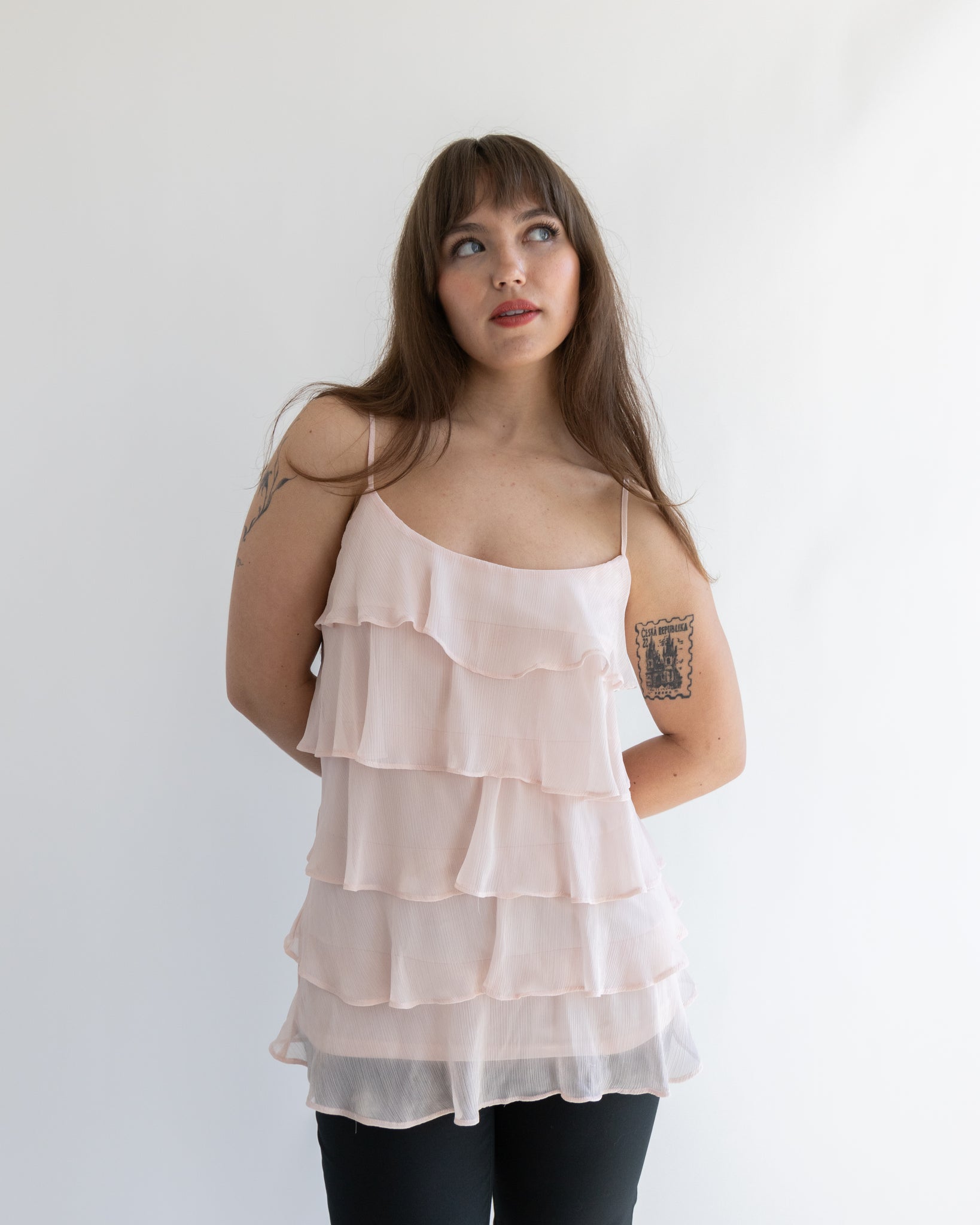 Pink Tiered Blouse