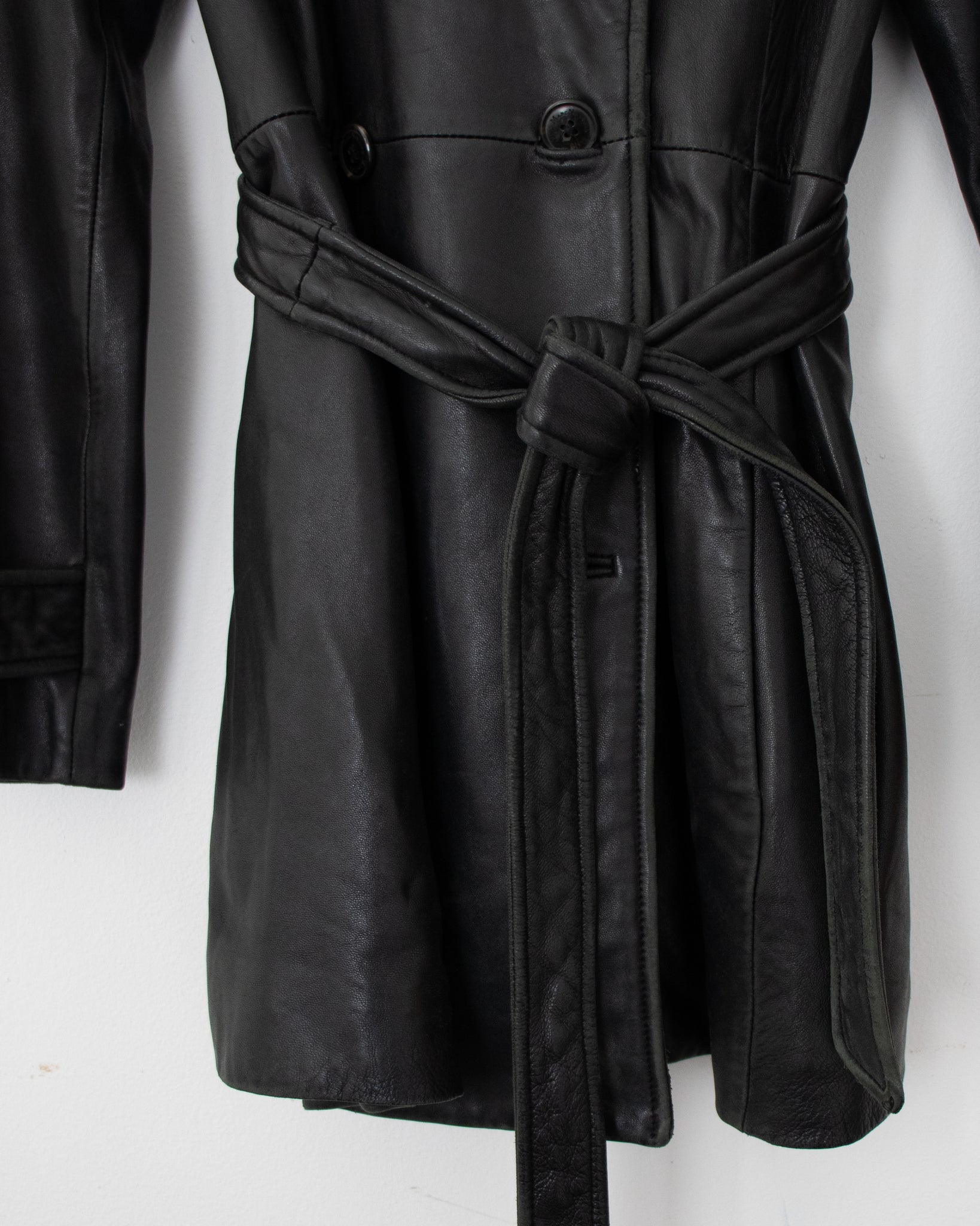 90’s Leather Coat