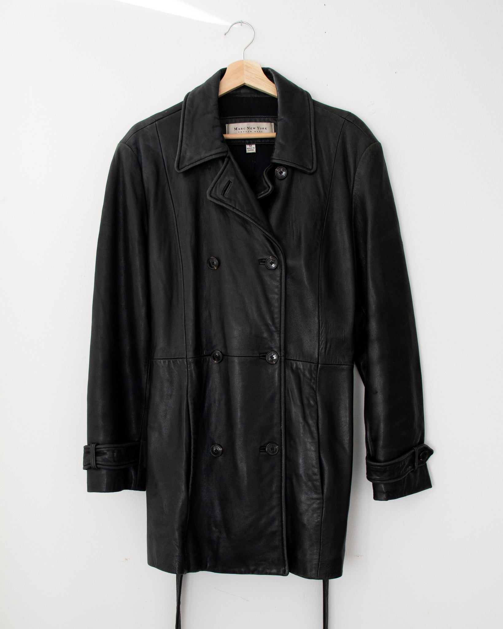 90’s Leather Coat