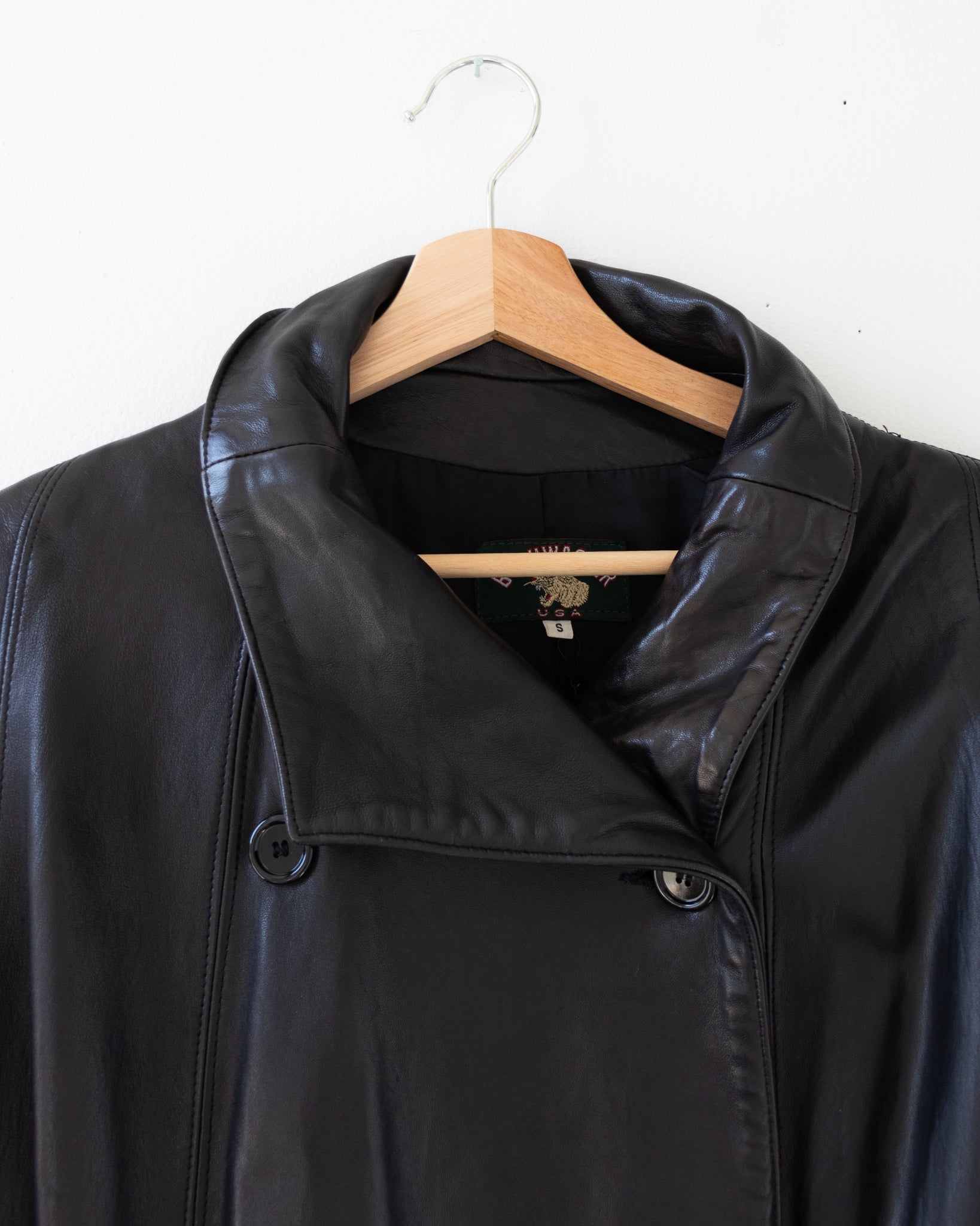 80's Leather Coat