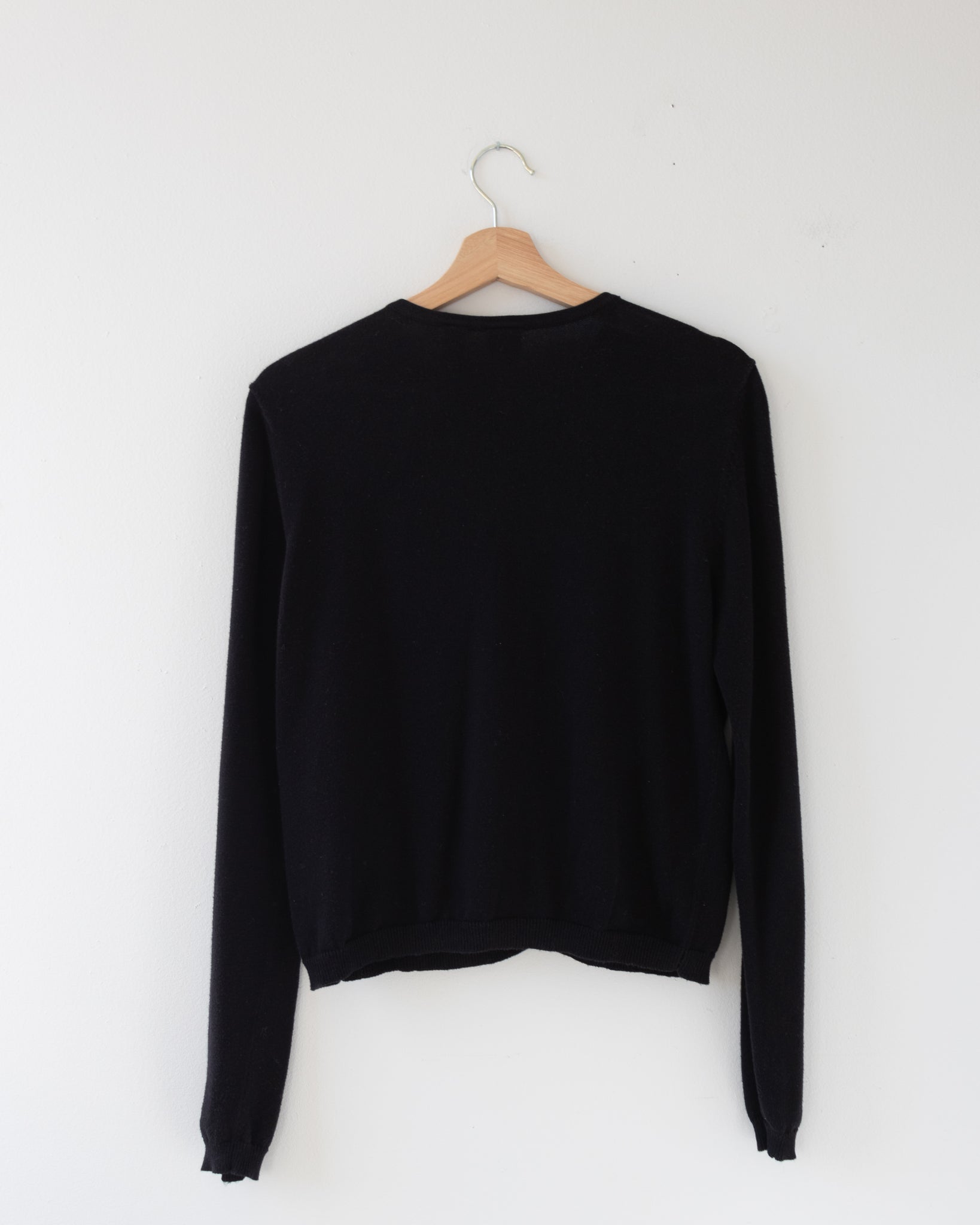 Black Cotton Cardigan