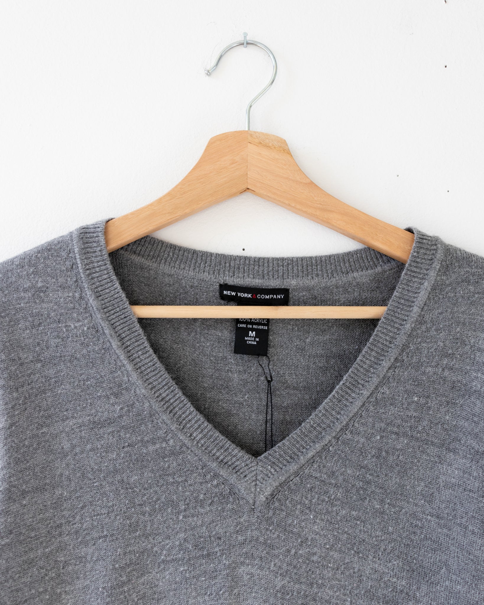 Grey V-neck Sweater