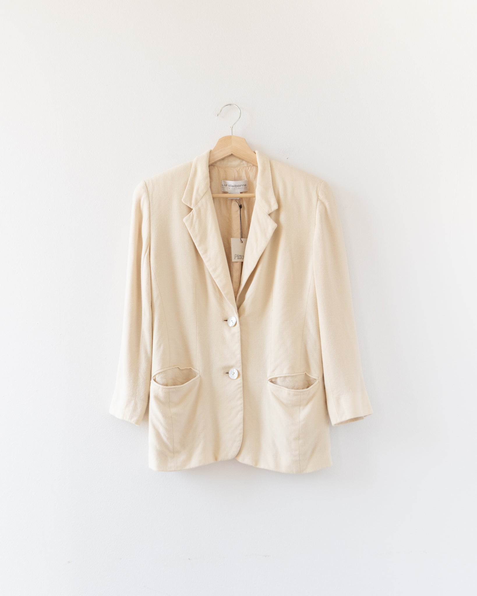 Cream Linen Blazer