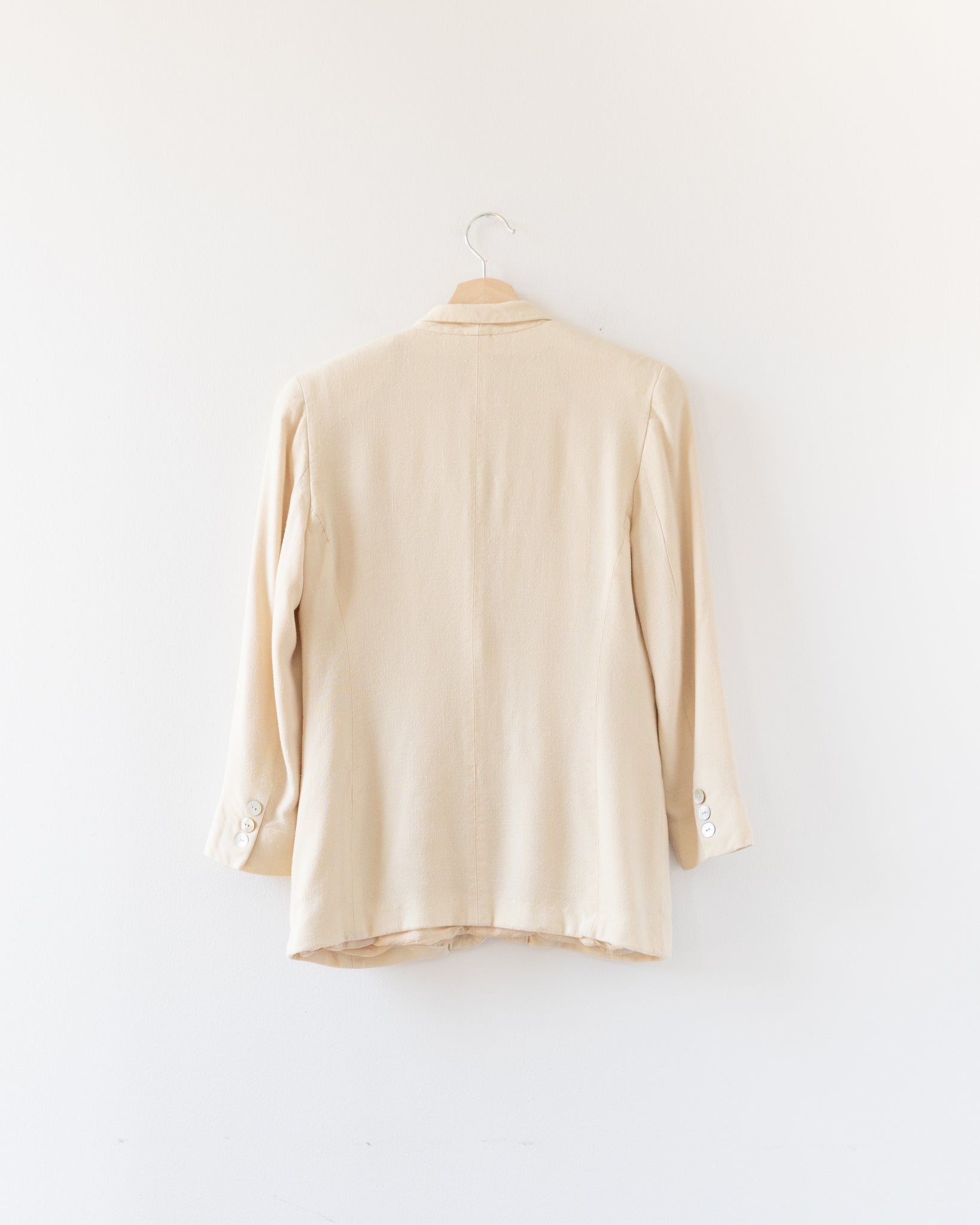 Cream Linen Blazer
