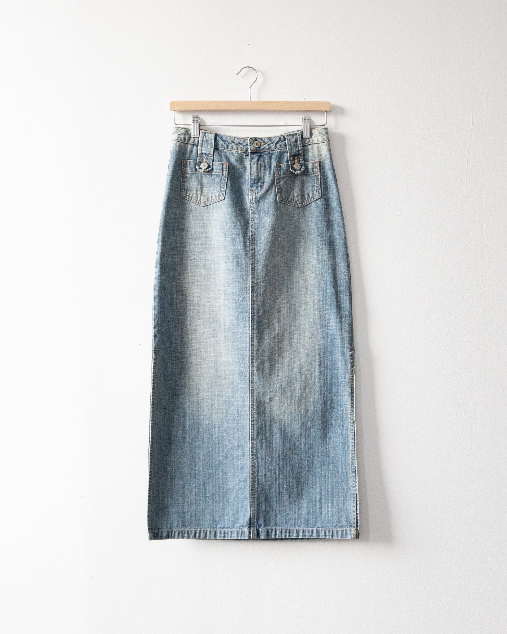 Y2K Maxi Denim Skirt