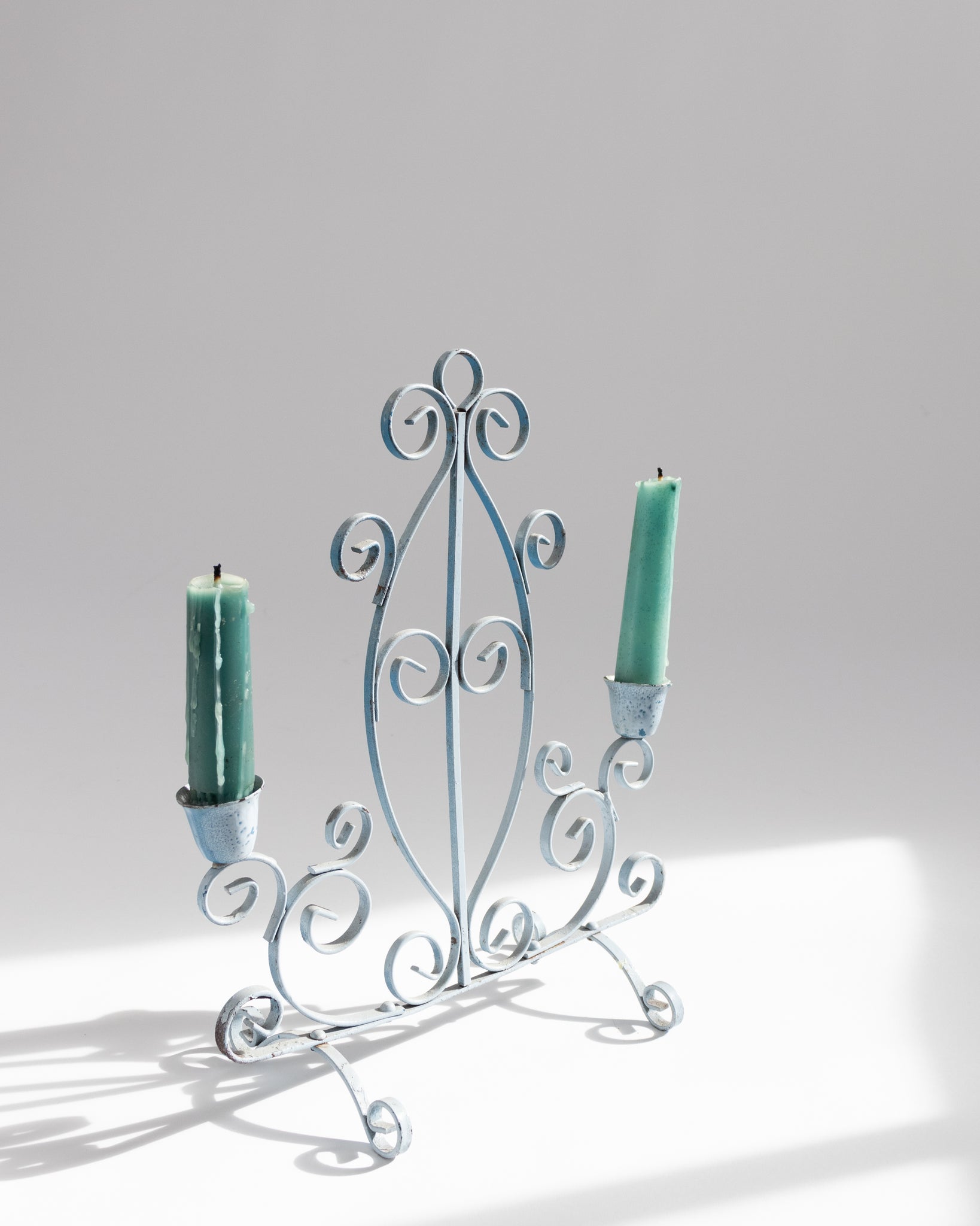 Blue Swirl Candelabra
